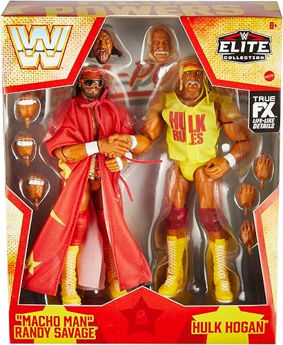 Ringside Mega Powers (Hulk Hogan & Macho Man Randy Savage) - Paquete exclusivo de 2 figuras de acción de lucha libre de juguete