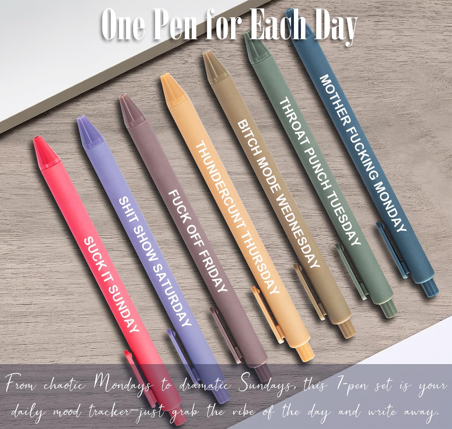 Funny Adult Ballpoint Pen Set, Funny Gifts for Adults, Swear Cuss Word Pens for Nurse Week Gift, Novelty Pens for Corworkers, Christmas Stocking Stuffers Gift for Women image 3