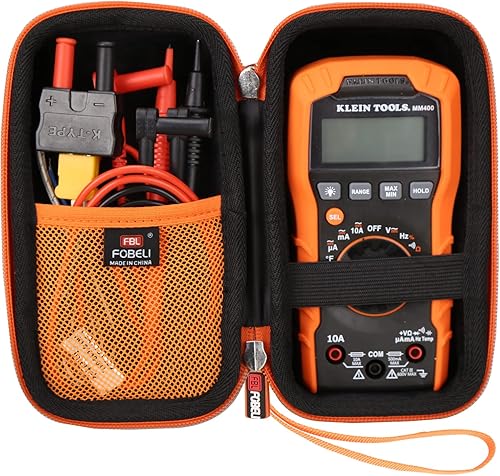 FBLFOBELI Estuche rígido de transporte de viaje para multímetro Klein Tools MM400MM300, probador eléctrico digital a prueba de golpes (solo estuche)