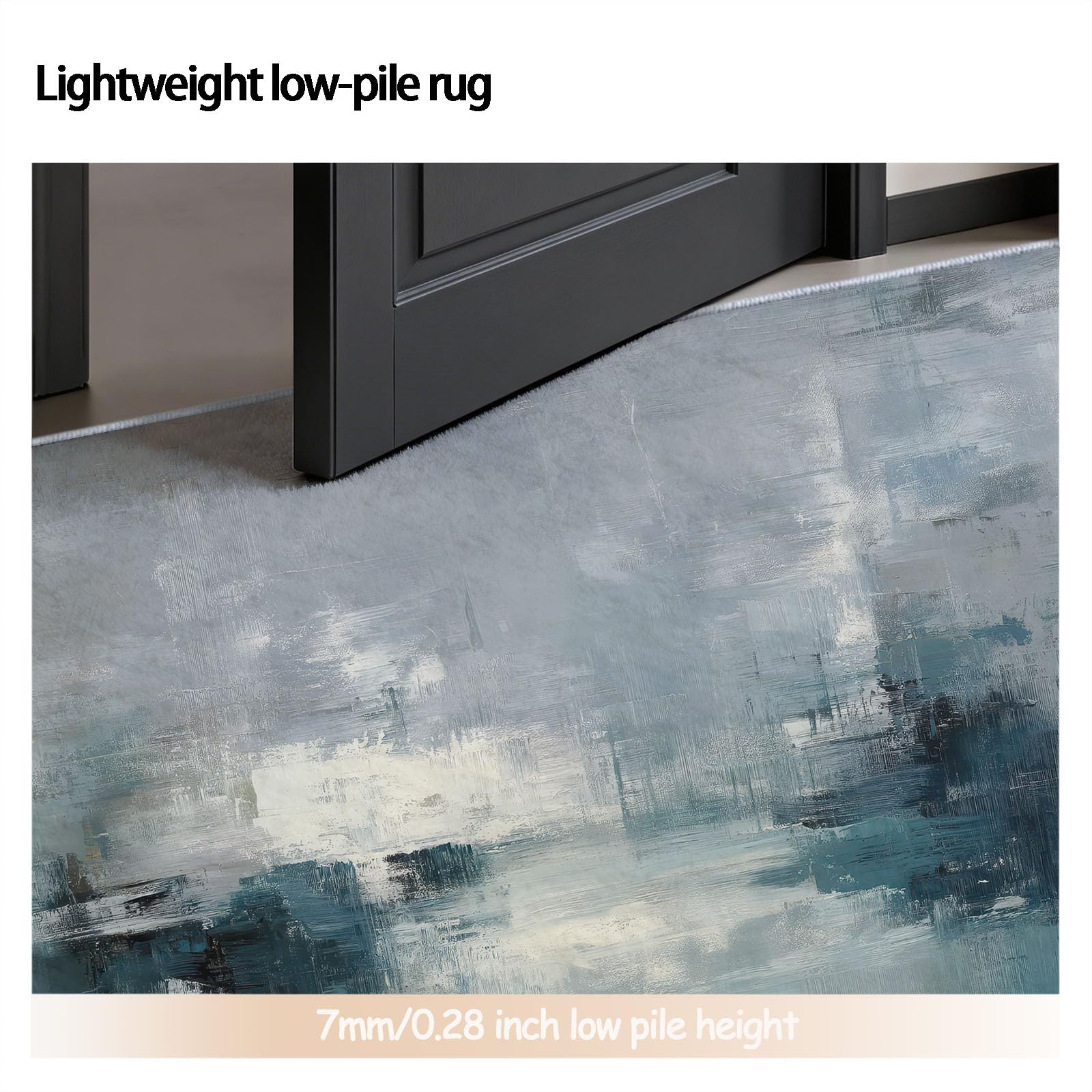Modern Minimalistisch Polyester Wohnzimmer Teppich 120 x 180 cm