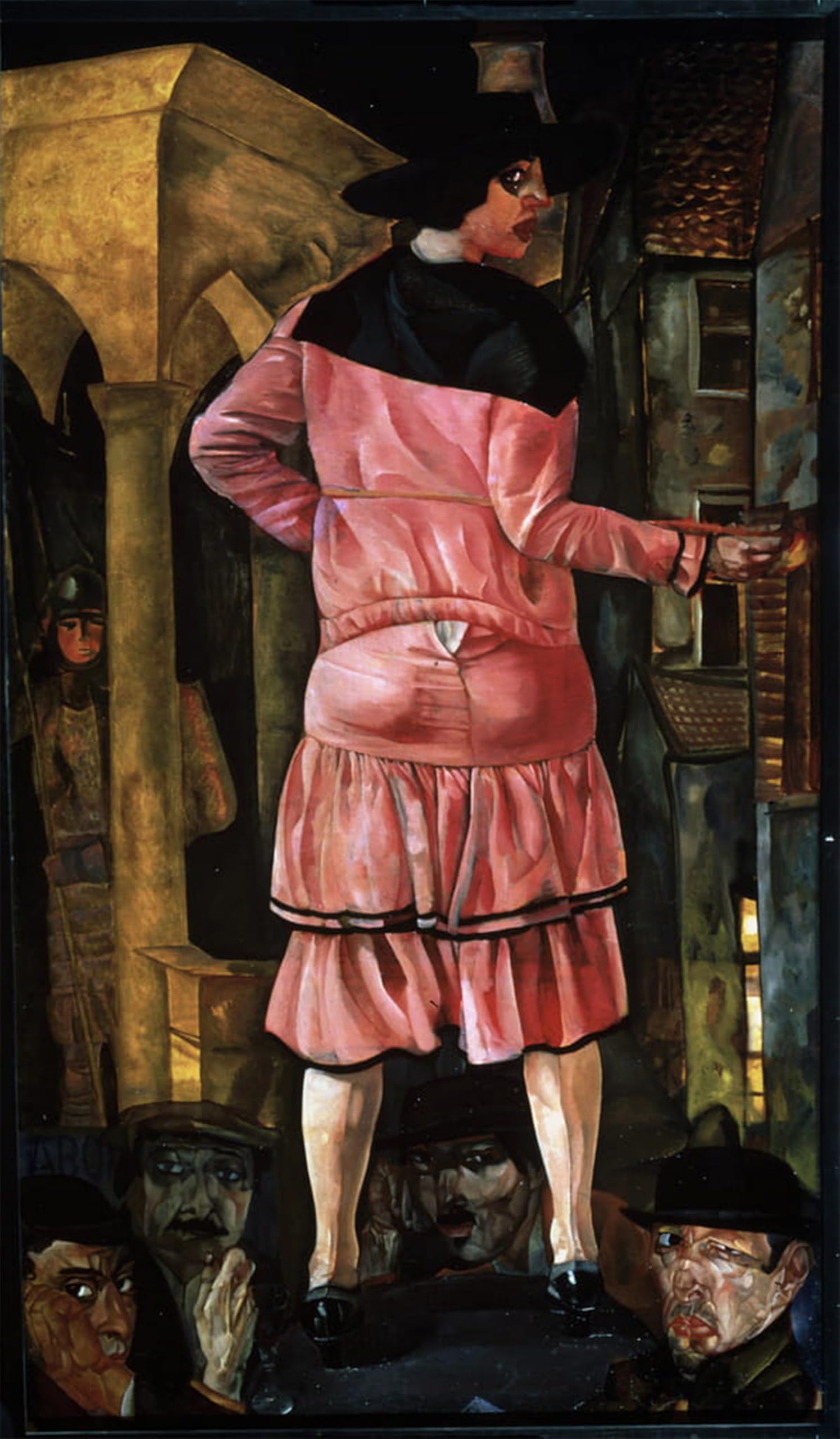 SERENDIPITP Retro Picture Poster Wall Art Pictures Painting Blonde Street by Boris Dmitrievich Grigoriev Wall Art Canvas Print for Wall Decor 60x90cm