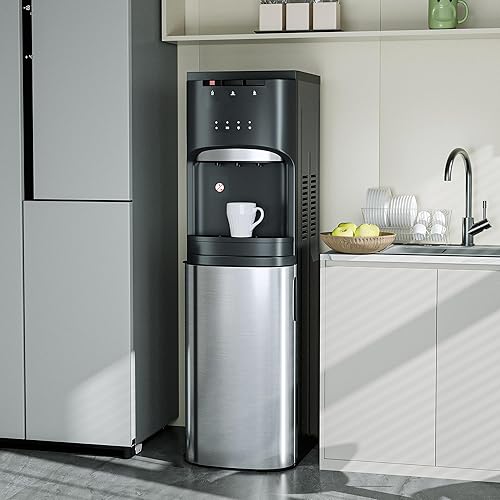 Miniatura 2 de Euhomy Dispensador de agua de carga inferior autolimpiante, con luces UV, enfriador de agua de acero inoxidable para el hogar, oficina, sala de