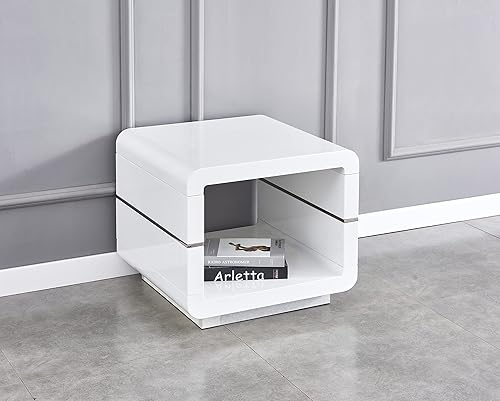 Mesa auxiliar CT44, color blanco