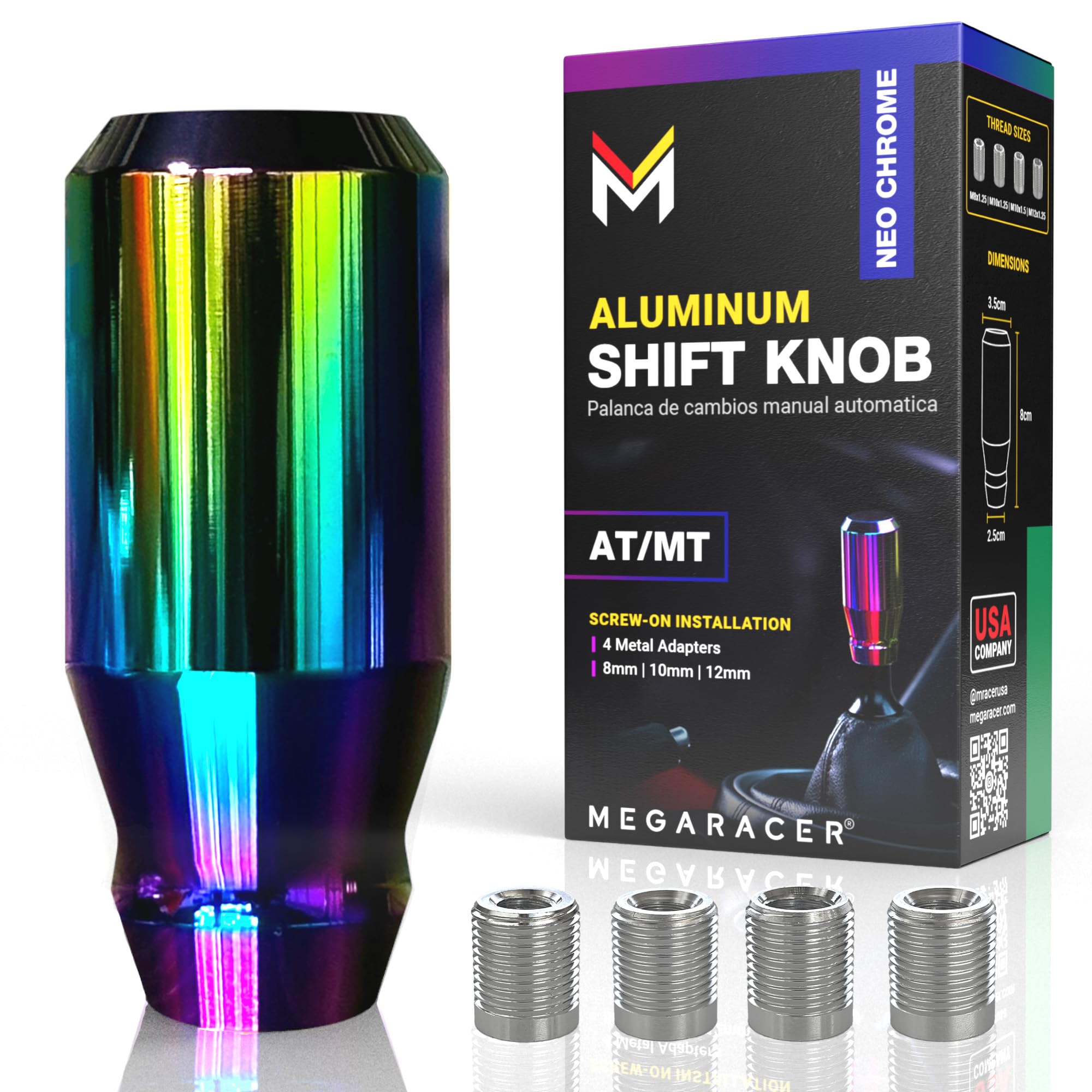 Amazon.com: Premium Neo Chrome Gear Stick Shift Knob – Cool