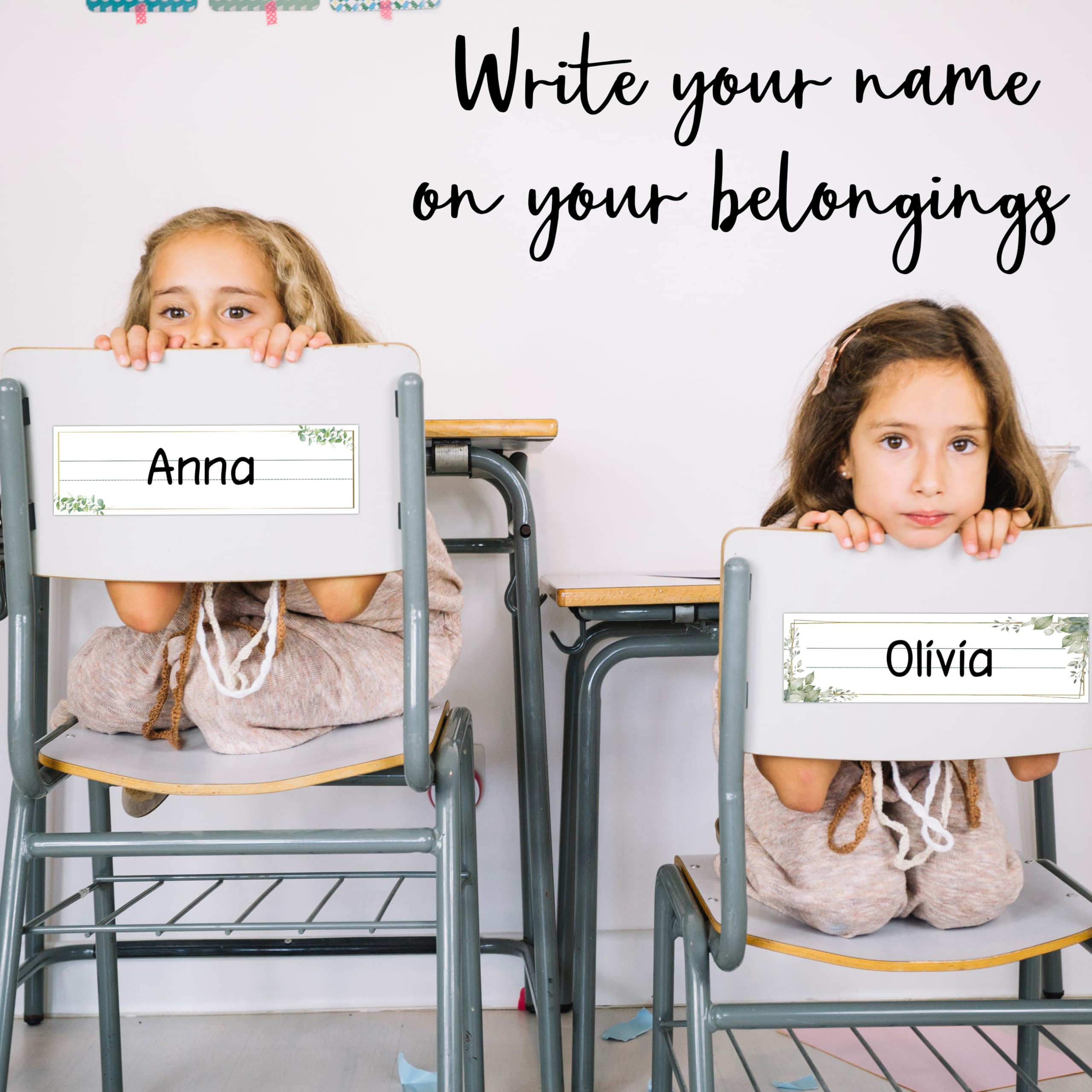 A03 Namensschilder für das Klassenzimmer – Grünpflanzen, Namensschilder für Klassenzimmer-Dekoration, 22,9 x 7,6 cm, Namensschilder für Lehrer, 1., 2., 3. Klasse, Kindergarten, Vorschule, Must-Haves