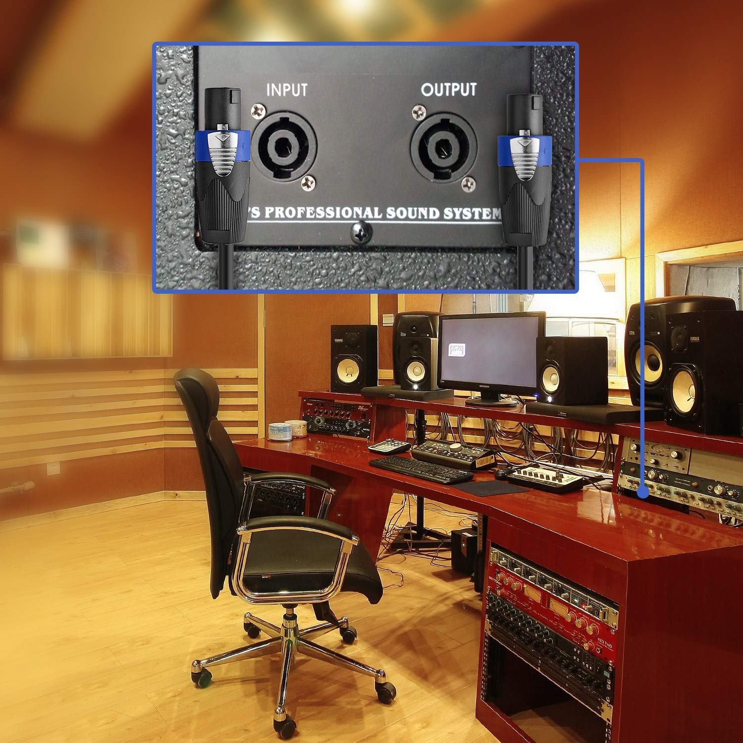 Pro 50 Feet 12AWG Speakon to Speakon Cable - Heavy Duty 50ft 12 Gauge Speaker Wire Cord with Twist Lock for Audio Amplifier - Single - Image 6