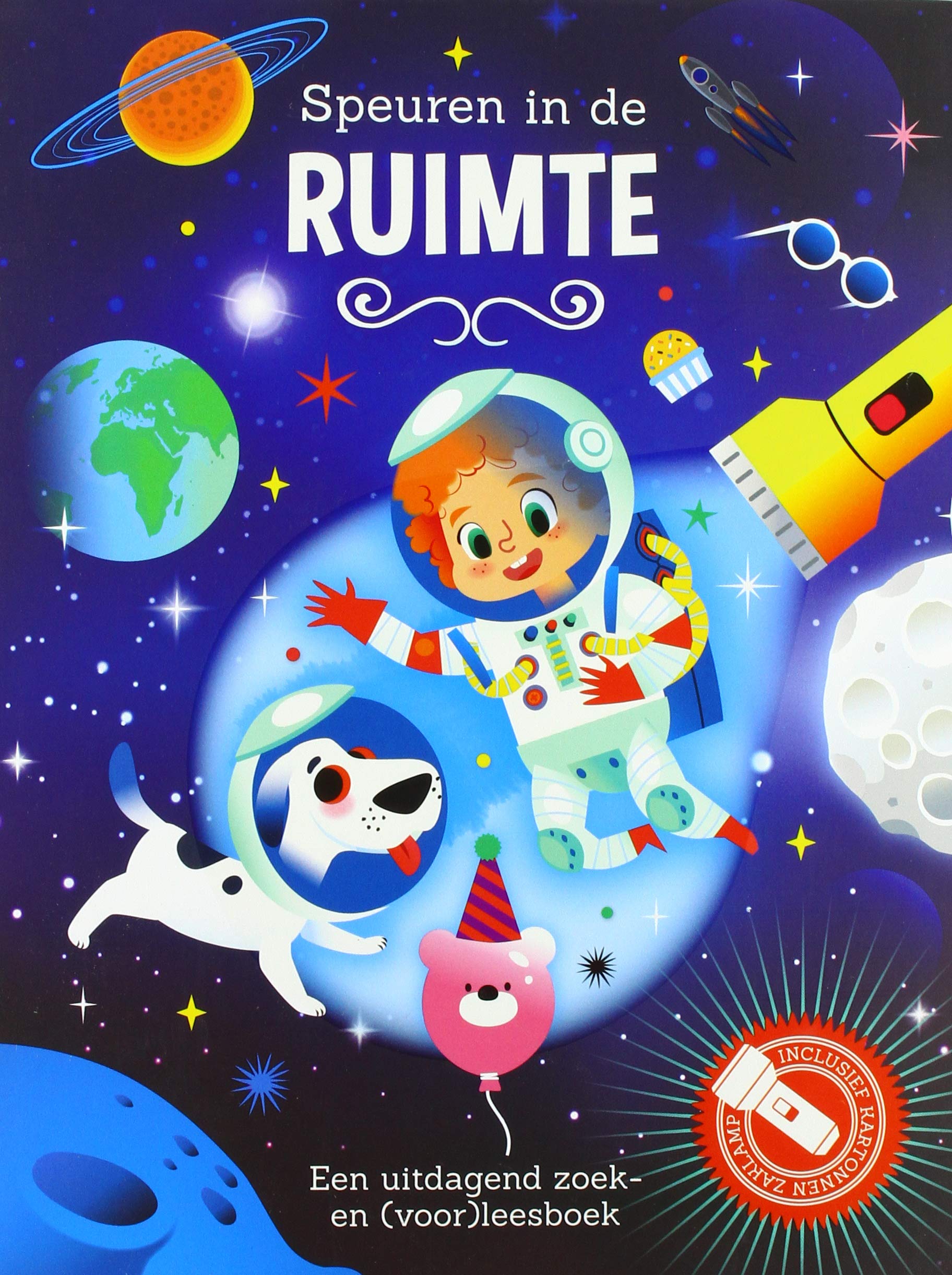 Speuren in de ruimte: Een uitdagend zoek- en voorleesboek