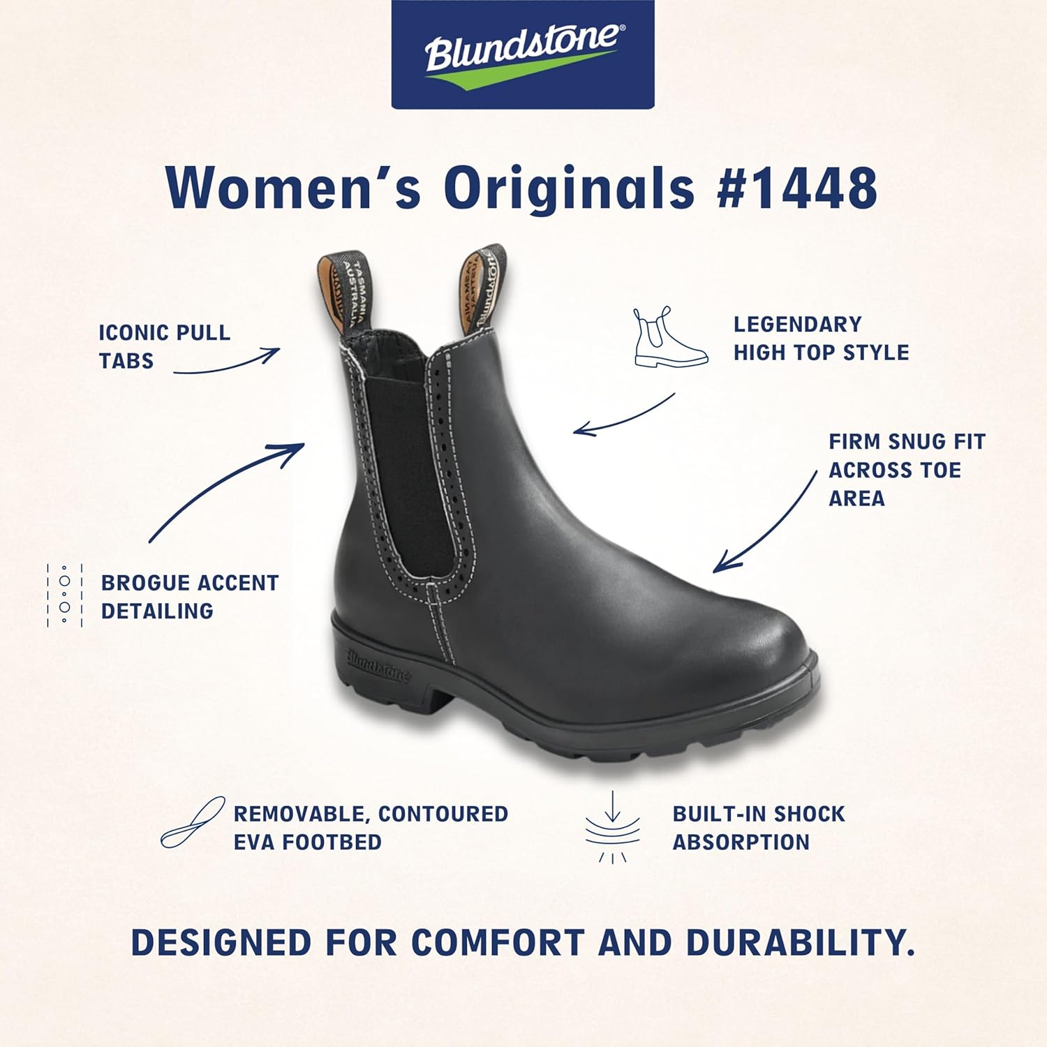 Blundstone Womens High Top Chelsea Boots