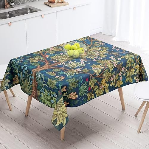 Miniatura 72 de Mantel floral retro de los años 70, decoración de fiesta de cumpleaños, mantel de plástico lavable para comedor, cocina, decoración de fiesta de