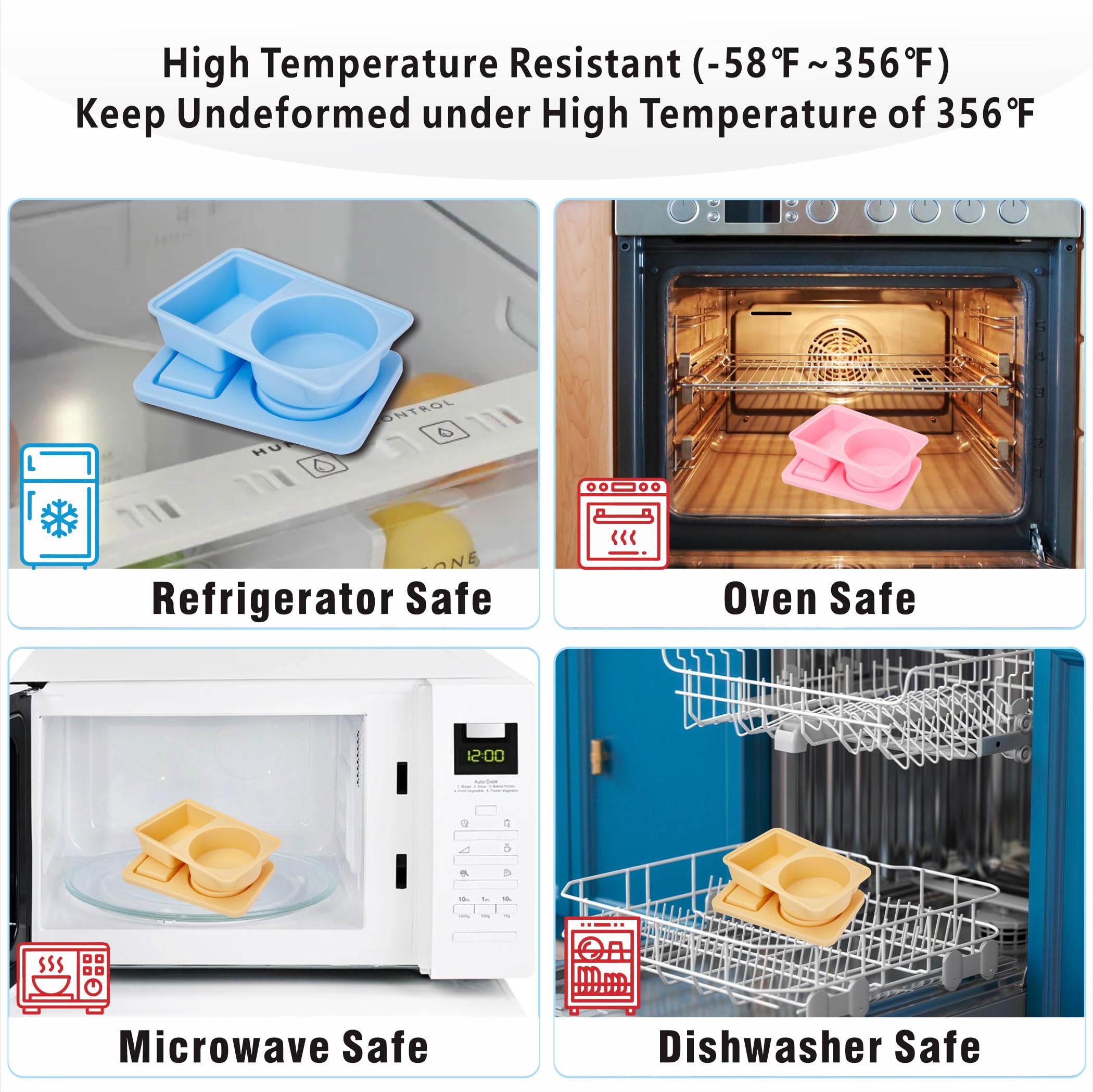 Assiette Compartiment Adulte Recipient Sauce 60 Ml Avec Couvercle (Lot De 6)-Pot Vinaigrette Mélangeur