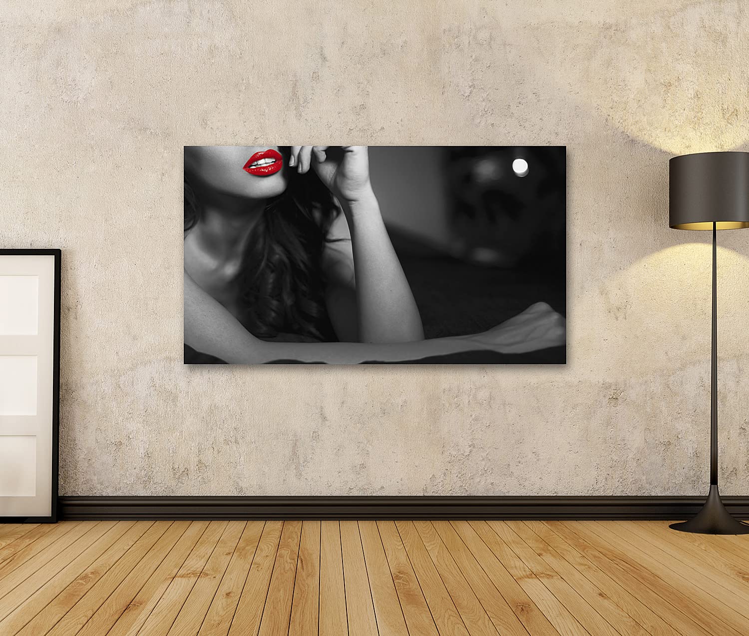 Poster Lèvres Rouges Sexy Et Des Ongles Gros Plan. Manucure Et Maquillage 55291446