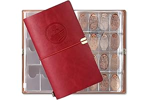 Pressed Penny Book with Archival Diary, Safe Complete Penny Collection and Diary