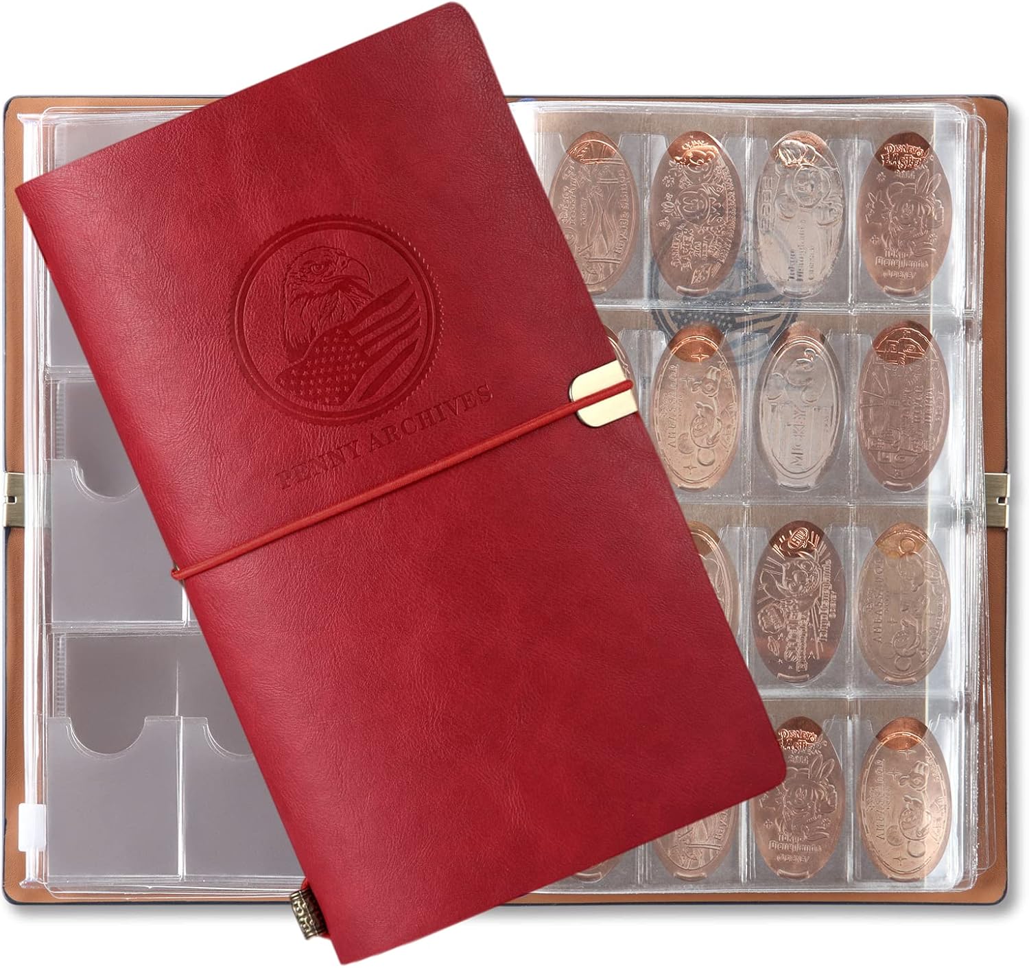 MUDOR Pressed Penny Collecting Book with Archival Diary