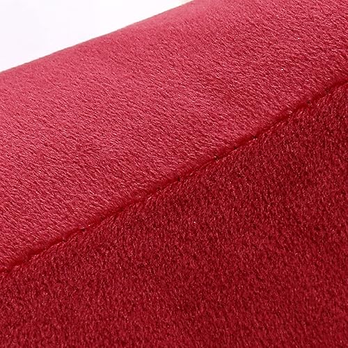 Miniatura 5 de NiNi ALL Juego de 2 fundas de almohada decorativas de terciopelo de 16 x 16 pulgadas, fundas de cojín rojas burdeos suaves para sofá, dormitorio,