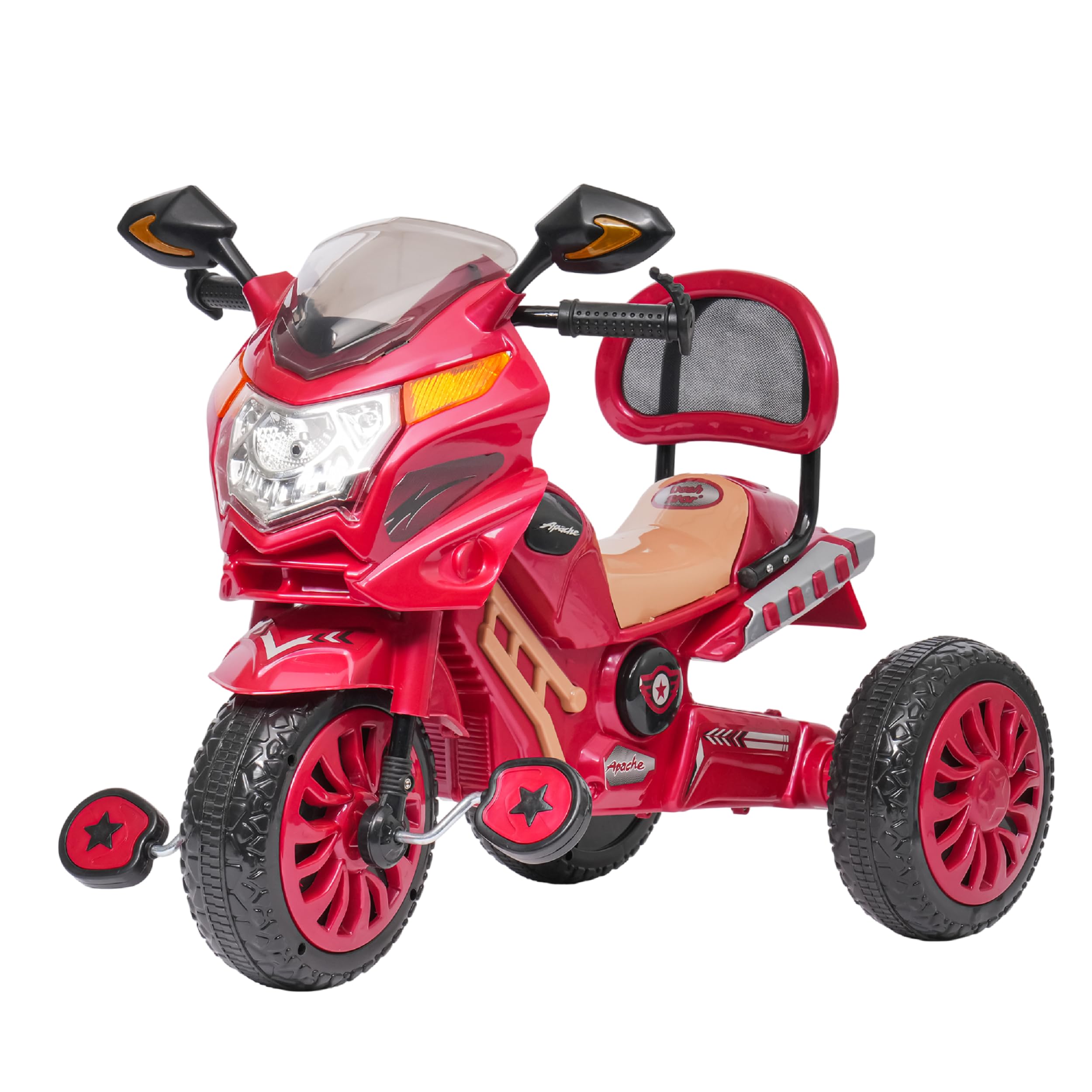 Dash Star | Apache Dx Pedal Tricycle for Kids | with Music & LED Light | with Backrest & Smooth Wheels | Indoor & Outdoor Play | 2-5 Years Boys Girls | Weight Capacity 40kg-image-24