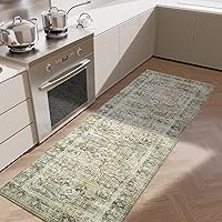 Vista 21 de Alfombras de Área 8x10 Lavables: Alfombra Grande para Sala de Estar Resistente a Manchas Desgastada Vintage Boho Alfombra Antideslizante de Pelo