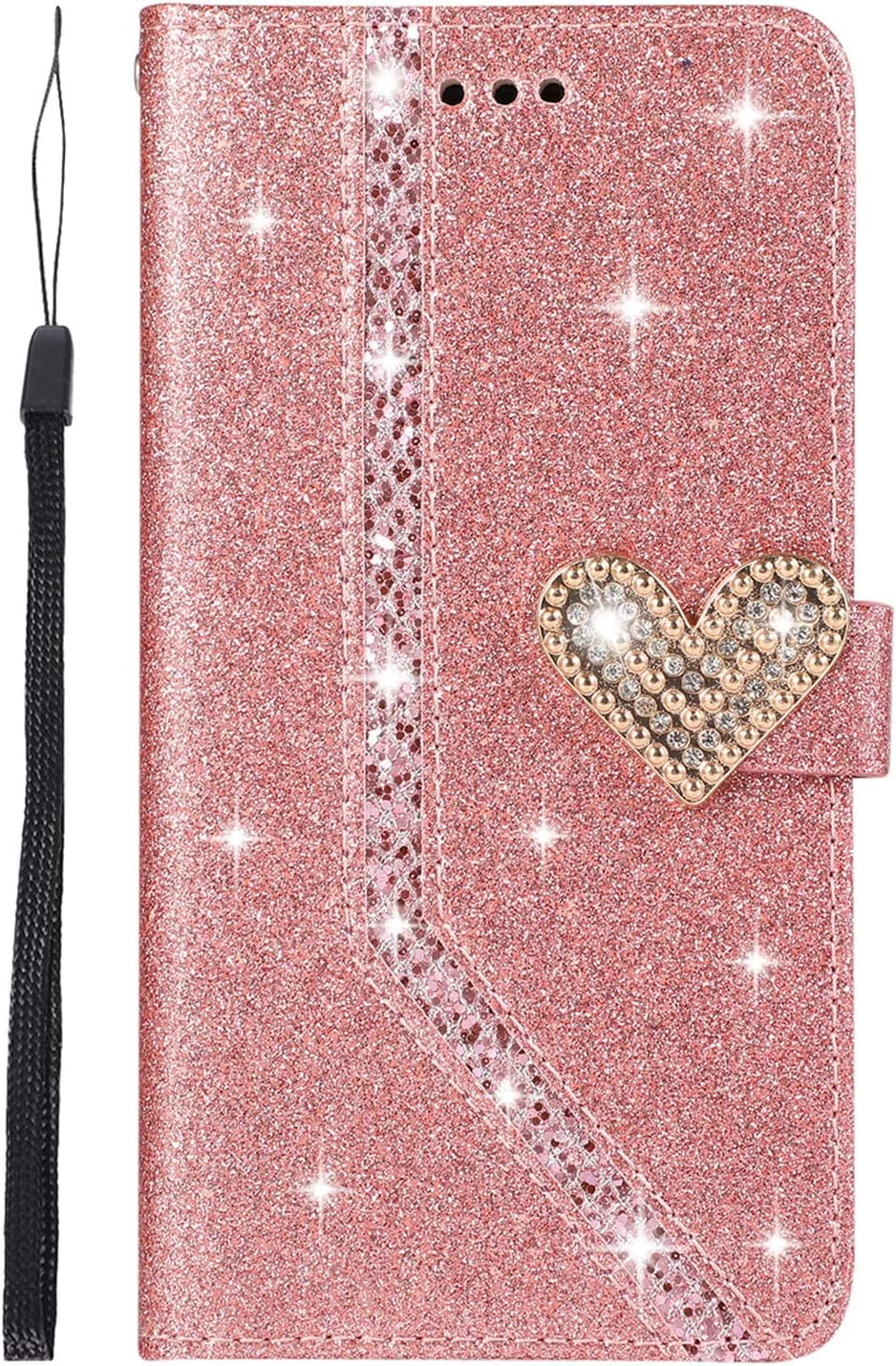 Coque de téléphone portefeuille iPhone 14 Pro avec fentes pour cartes et rabat magnétique