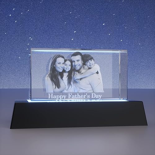 Foto personalizada de cristal 3D, regalo conmemorativo conmemorativo de aniversario de cumpleaños personalizado para tu ser querido, imagen 3D en