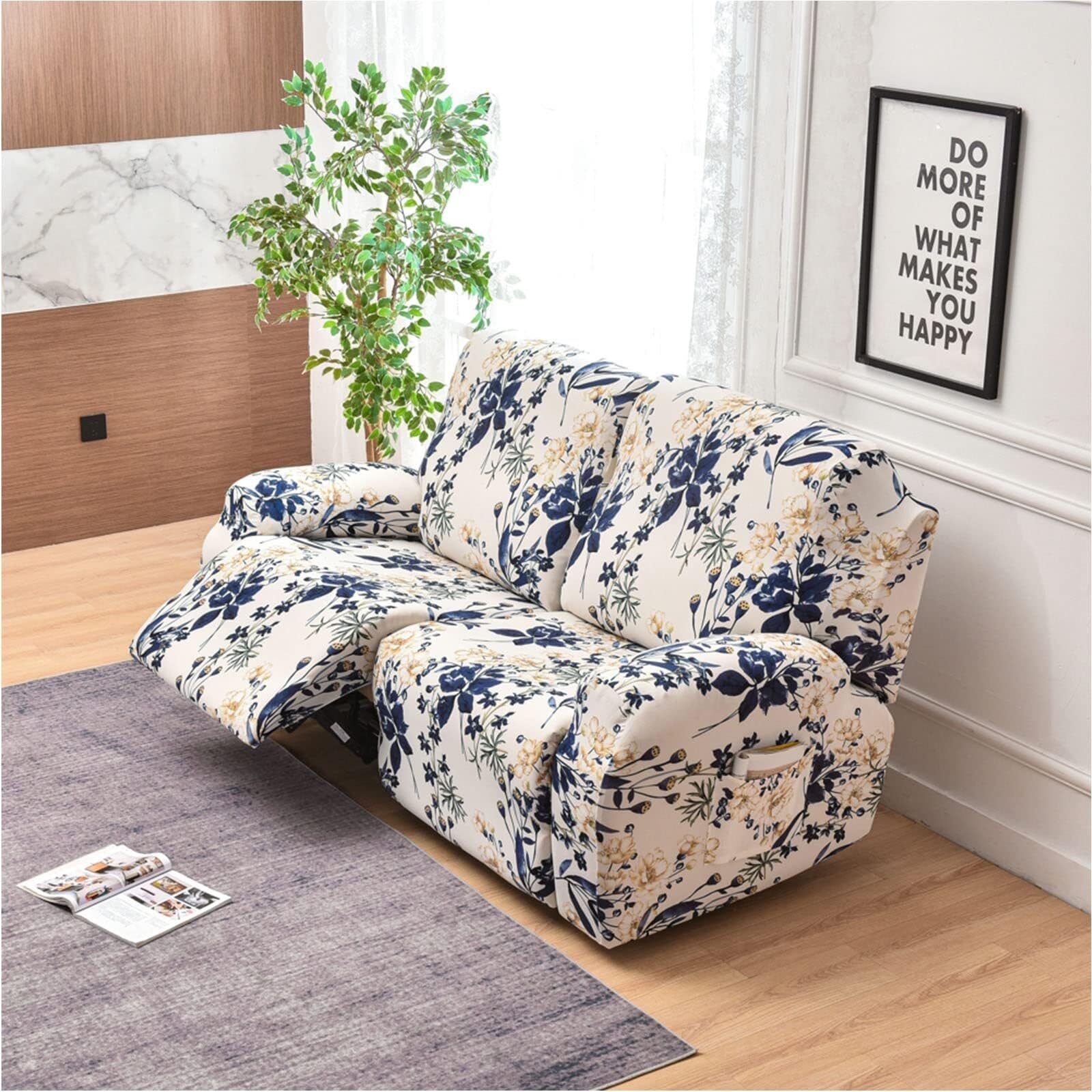 Juego de fundas impermeables para sillón reclinable de 1, 2 y 3 plazas, con bolsillo, lavable y duradero, perfecto para proteger tu silla reclinable (G 2 asientos)