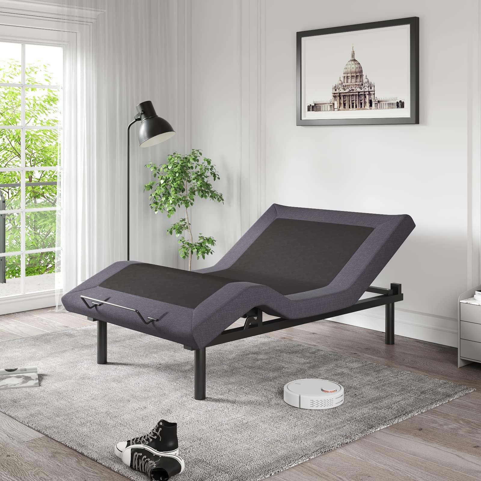 WEEWAY Full Size Ergonomic Adjustable Bed Frame Smart