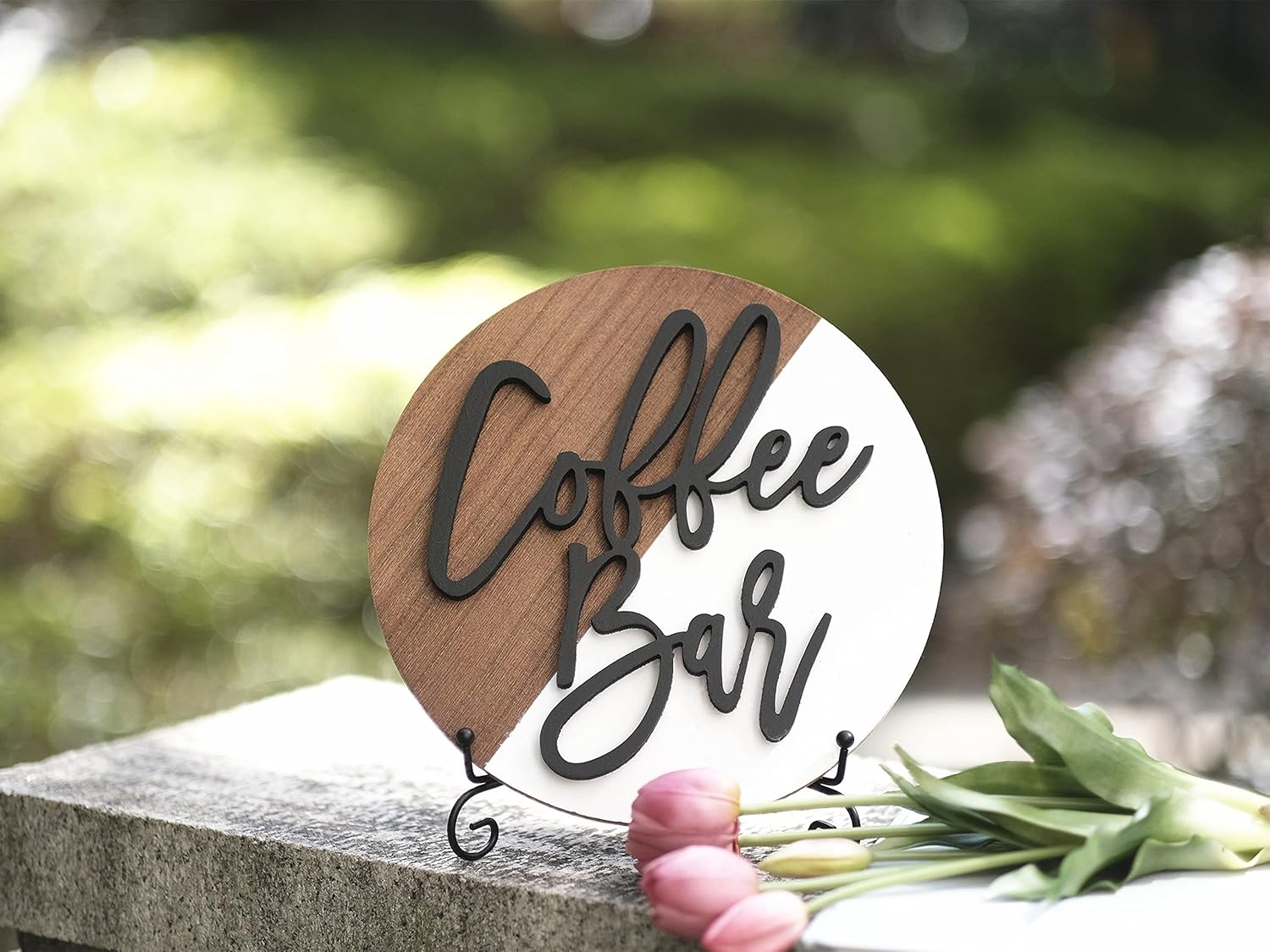 Lavender Inspired Modern Farmhouse Boho Wall Decor - 3D Coffee Cutout Sign - 10" Tiered Tray Decor - Coffee Lover Gift