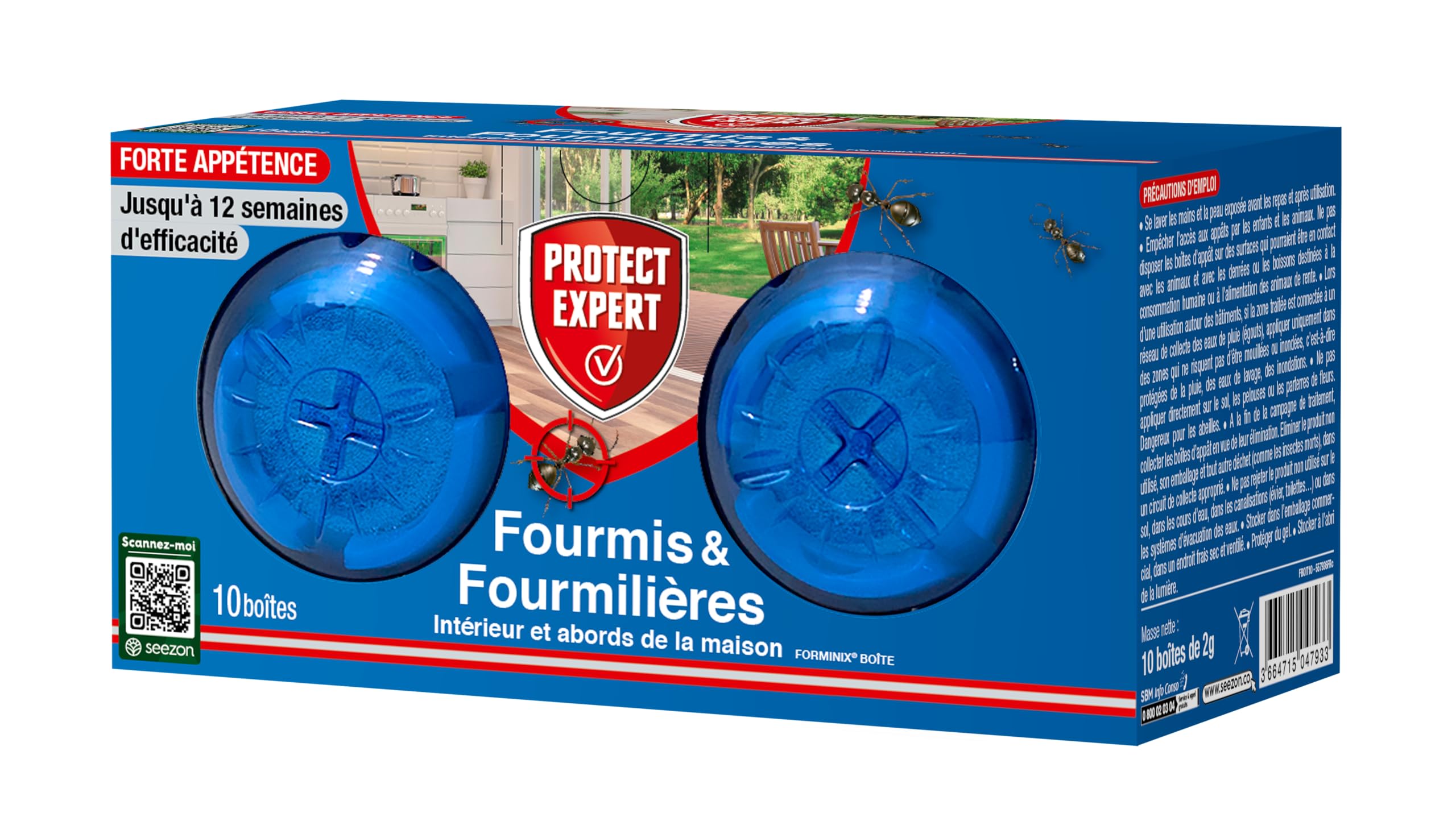 Boîtes appât anti-fourmis Protect Expert x10 format économique FBOIT10