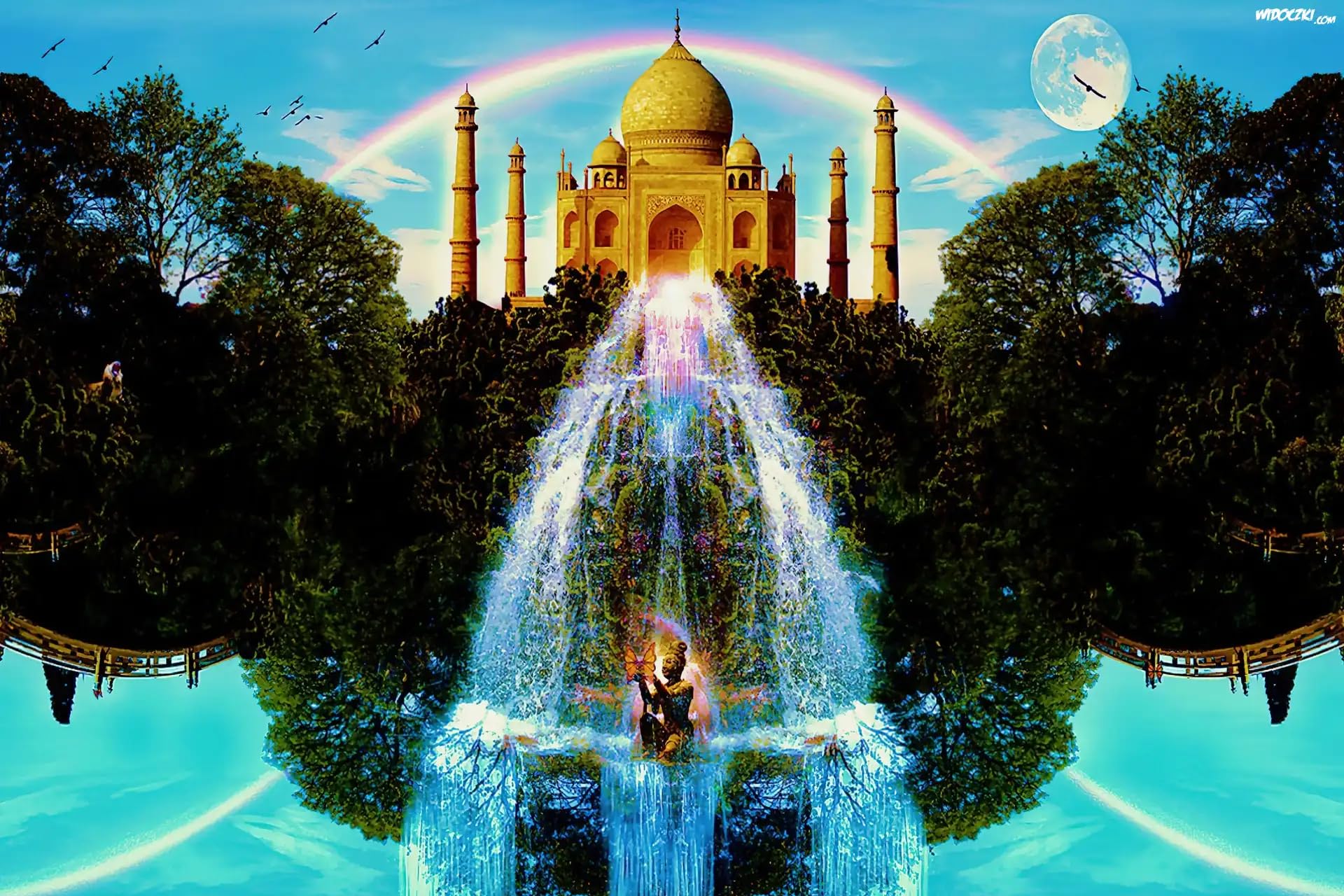 Puzzle Adulte 1000 Pieces Cascade Taj Mahal Arbres 26x38CM — image 1