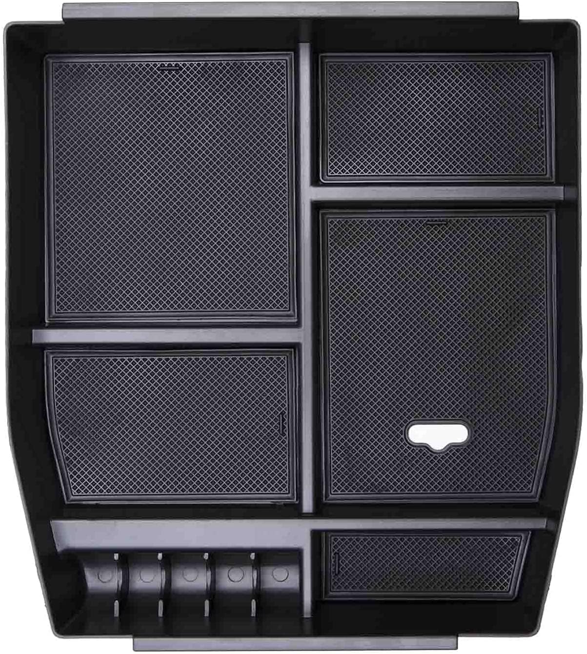 SHINEDOWN Center Console Organizer Tray Compatible with Ford F150 Accessories, Armrest Secondary Storage Box Insert Raptor 2015-2020 (Black)