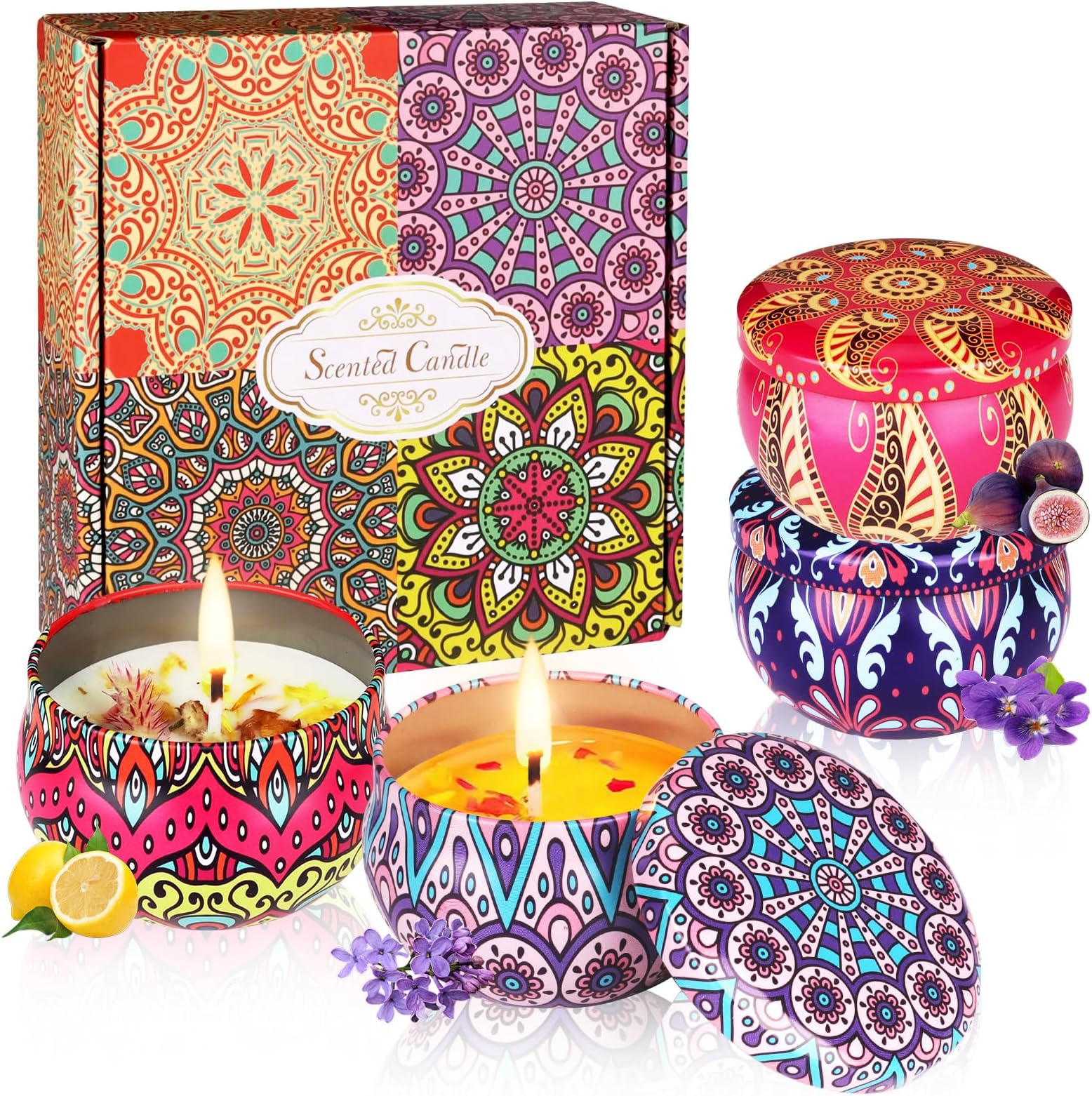 Velas Aromáticas,Juego De 12 Piezas Velas Perfumadas Para Mujer,Vela De Aromaterapia Relajantes