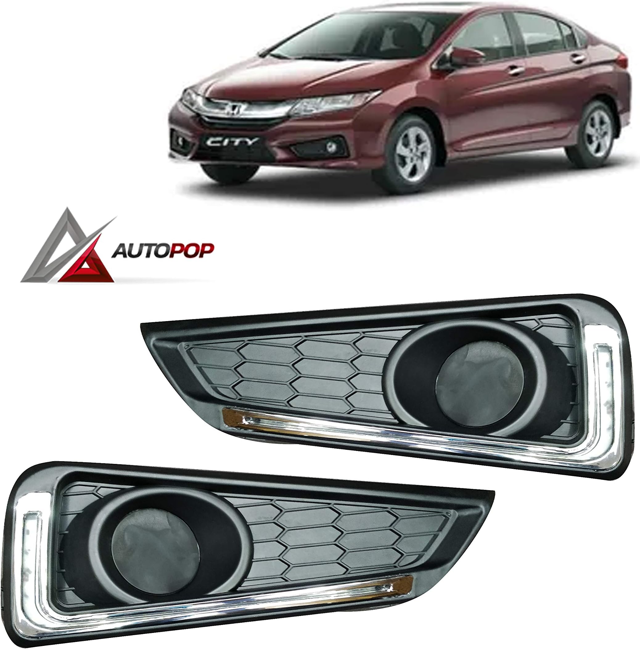 AutoPop Fog Light DRL for City 2014-2017 - Set of 2pc