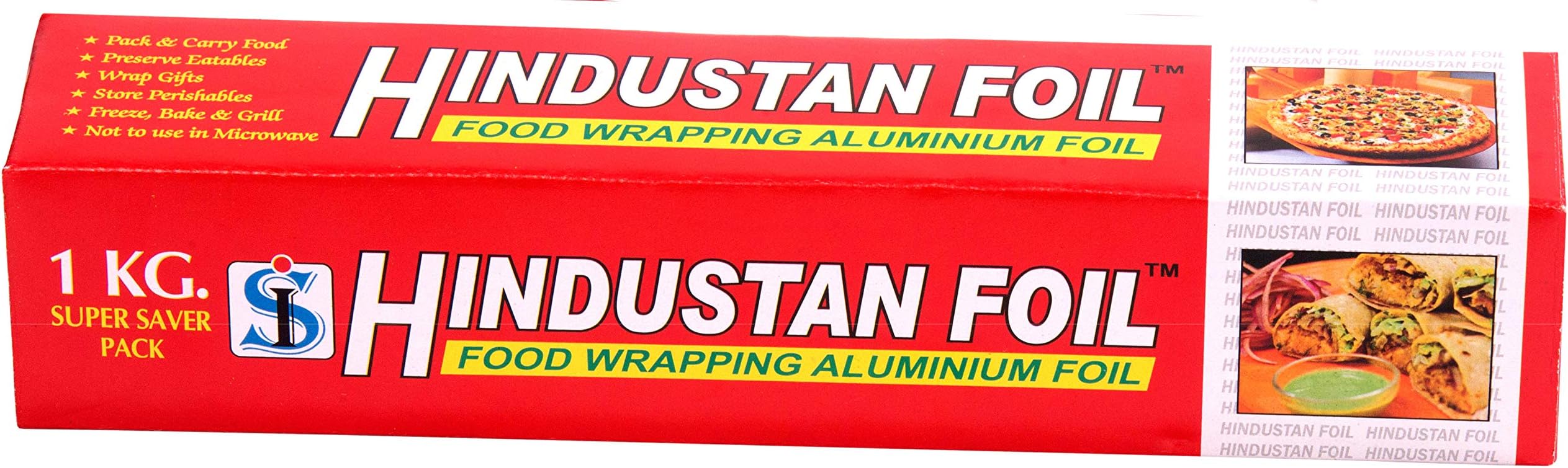 Hindustan Aluminium Foil Wrap, 1 Kg gross Pack (18 microns)