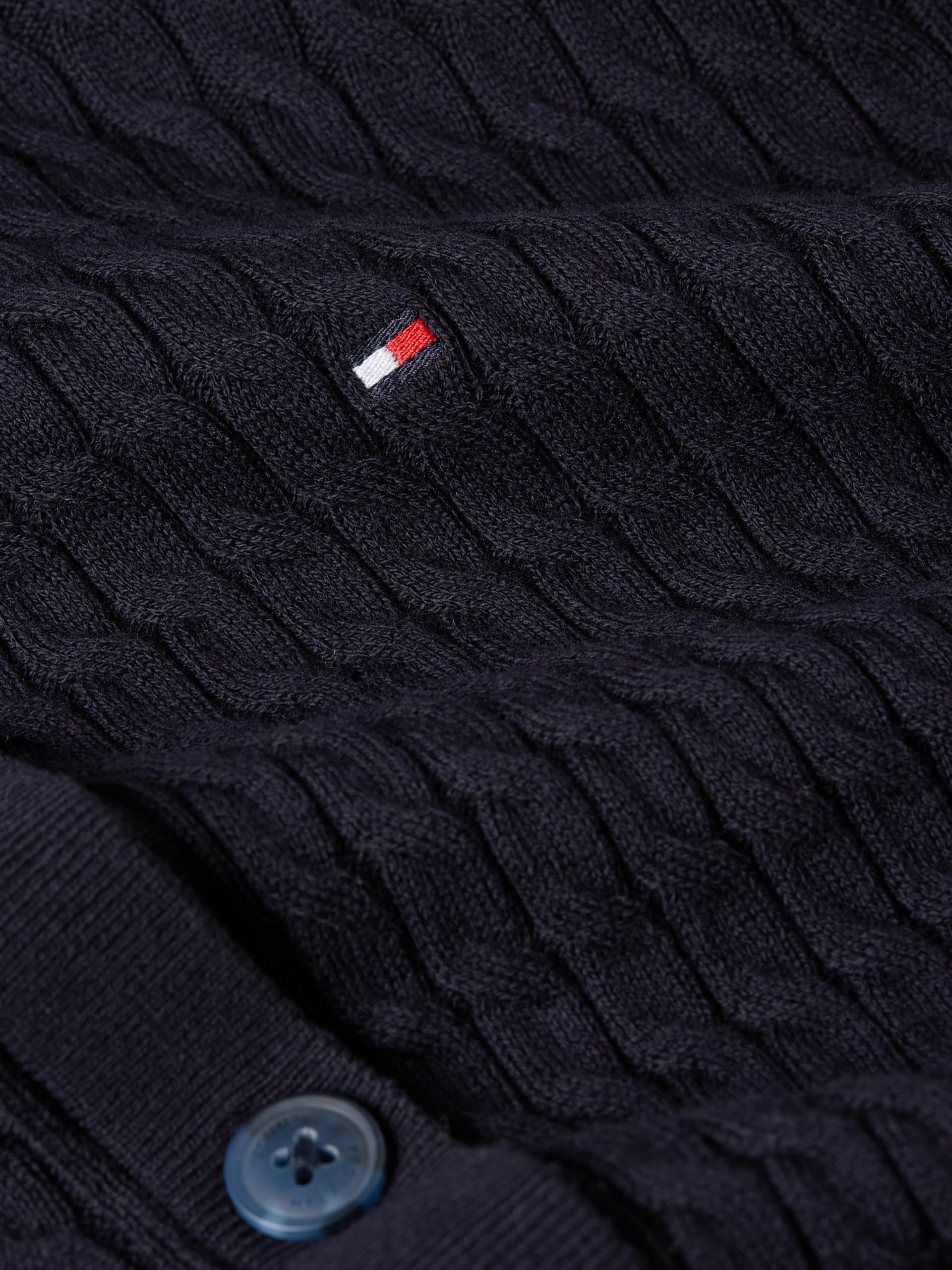 Tommy Hilfiger Donna Giacca in Maglia Cardigan Motivo a Trecce