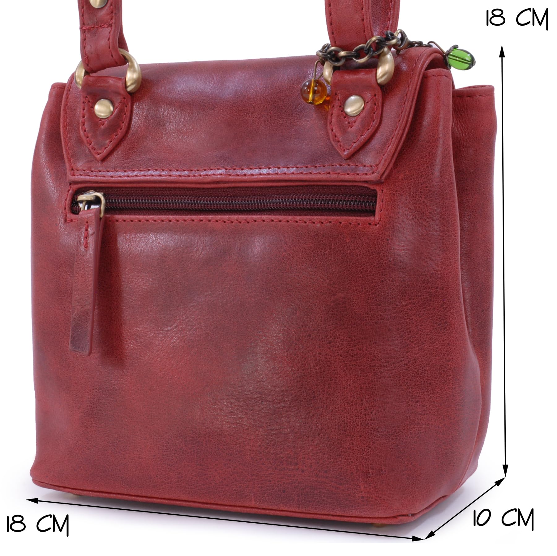 Catwalk Collection Handbags - Bolso Bandolera de Piel de Mujer - Bolso Cruzado con Correa Ajustable - Pequeño/Mediano - Frankie