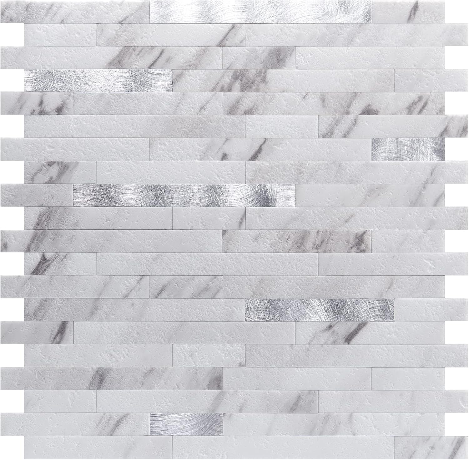 Art3d 20ft Outside Vinyl Corner Trim with Peel and Stick Backsplash PVC Wall Tile