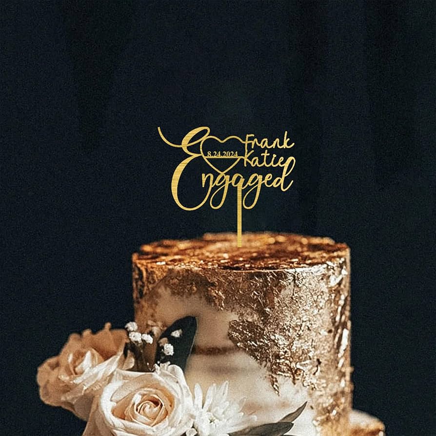 Buy Wooden Wedding Cupcake Topper With Initials / Personalised Engagement Party Decor / Couple Initial Food Picks / Wedding Custom Pick Online In India