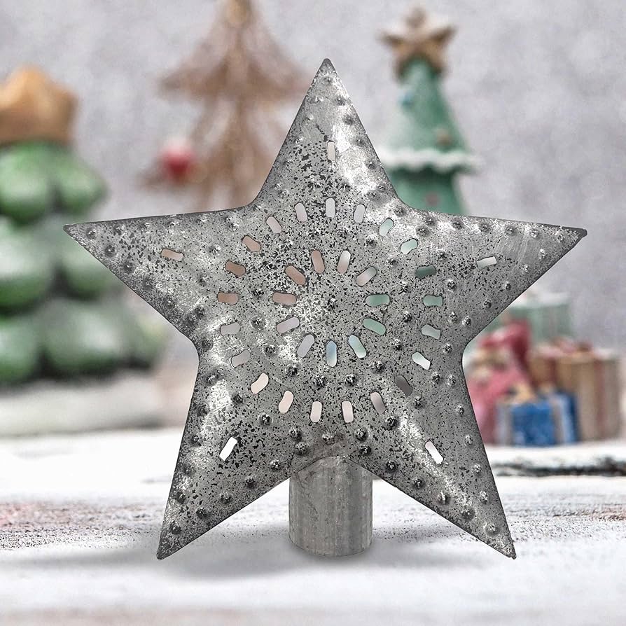 【Silver】Supreme Christmas Tree Topper Amazon.com: 13.7 Inch Silver Christmas Tree Topper - 3D