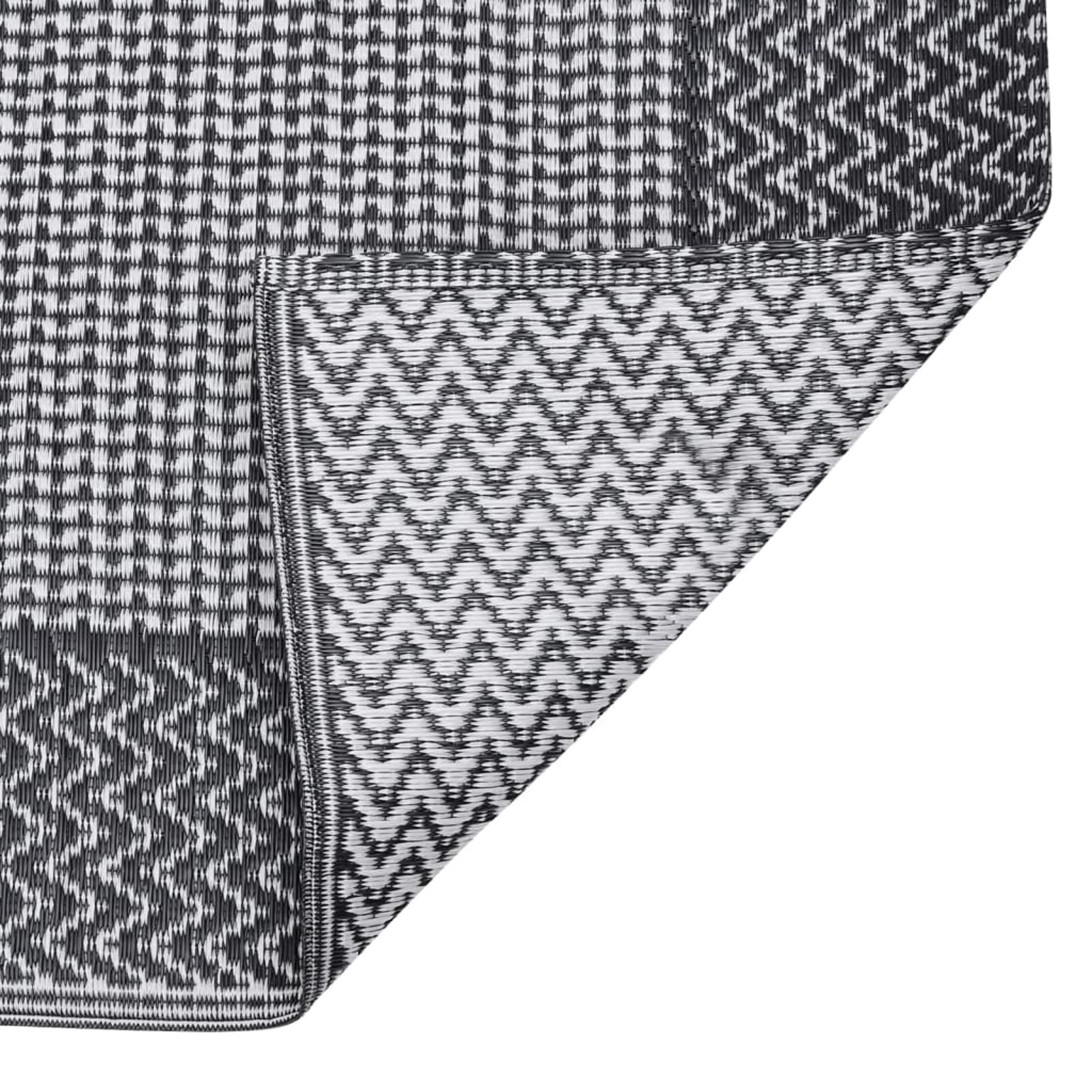 Outdoor-Teppich Balkonteppich Outdoor LäUfer Outdoor Teppich LäUfer Schwarz 140x200 cm PP - 317004