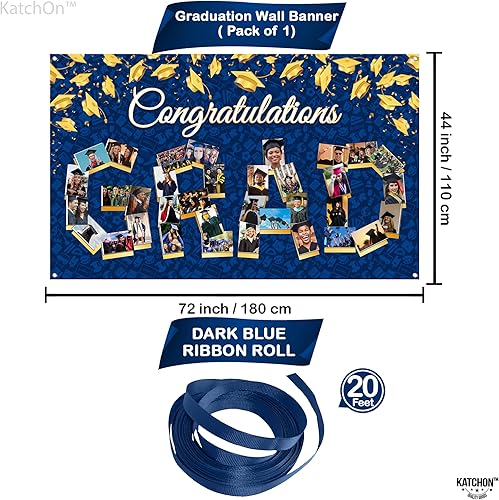 Miniatura 2 de KatchOn, Cartel de fotos de graduación de felicitaciones  72 x 44 pulgadas  Cartel de graduación personalizado 2024  Cartel de fotos de graduación