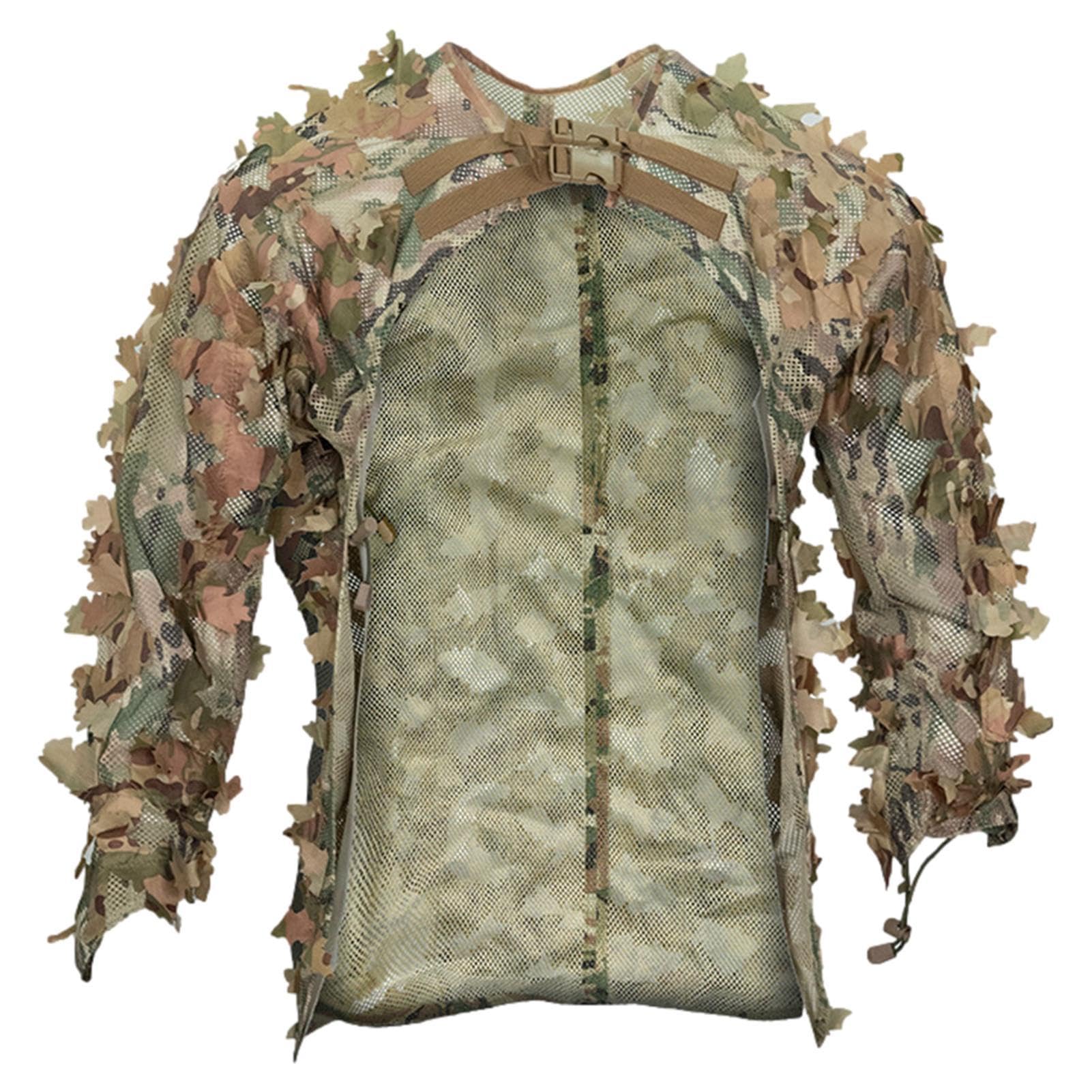 Ghillie Suit - Tuta da Cacciatore Traspirante, Abbigliamento da Caccia Mimetico | Abbigliamento da Caccia Mimetico per Attrezzatura da Paintball, Abbigliamento Mimetico da Caccia nei boschi per fot
