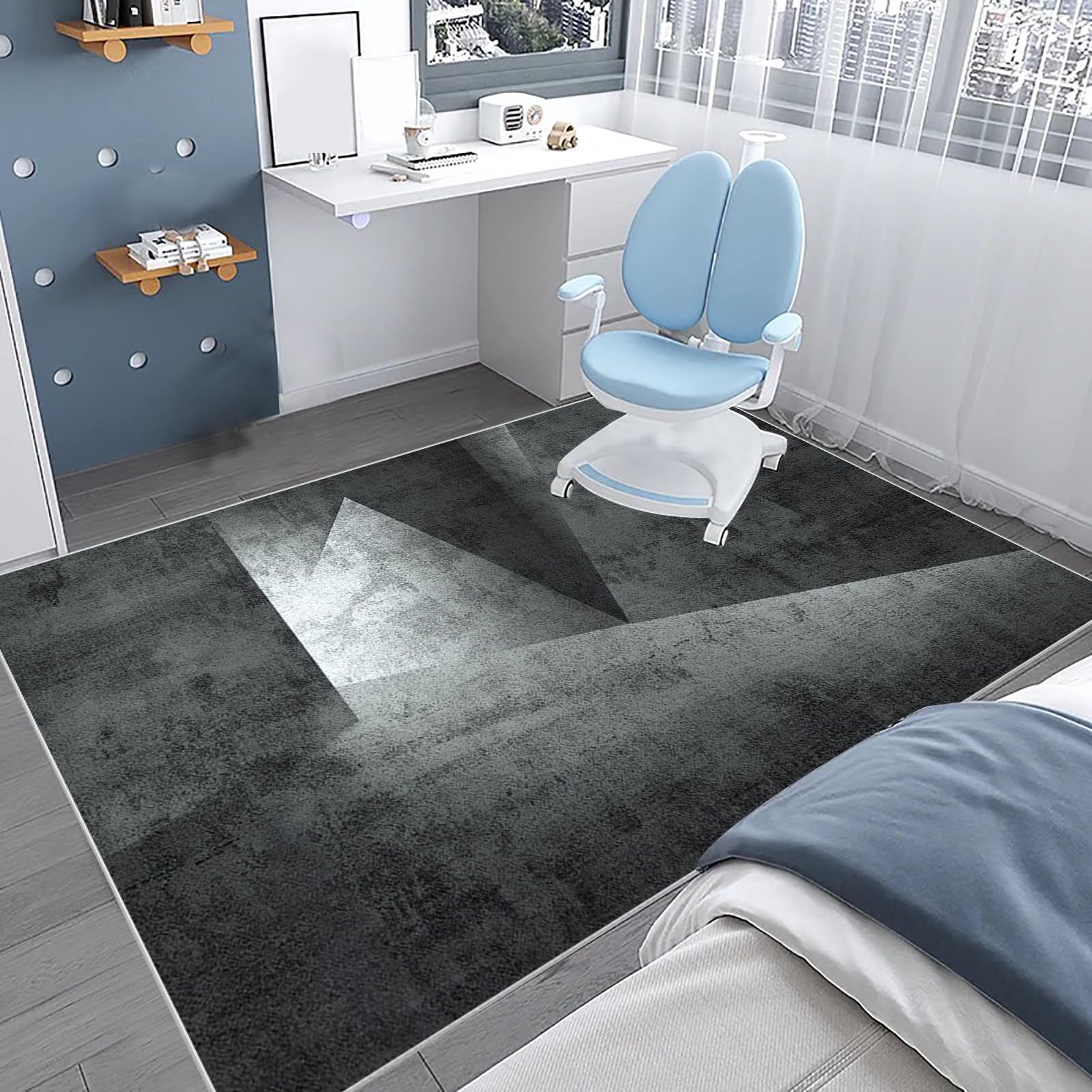 Tapis de chaise de jeu antidérapant 200 x 230 cm, protection de sol durable pour chaise de bureau en bois dur, tapis de chaise de bureau, tapis anti-rayures et antidérapant