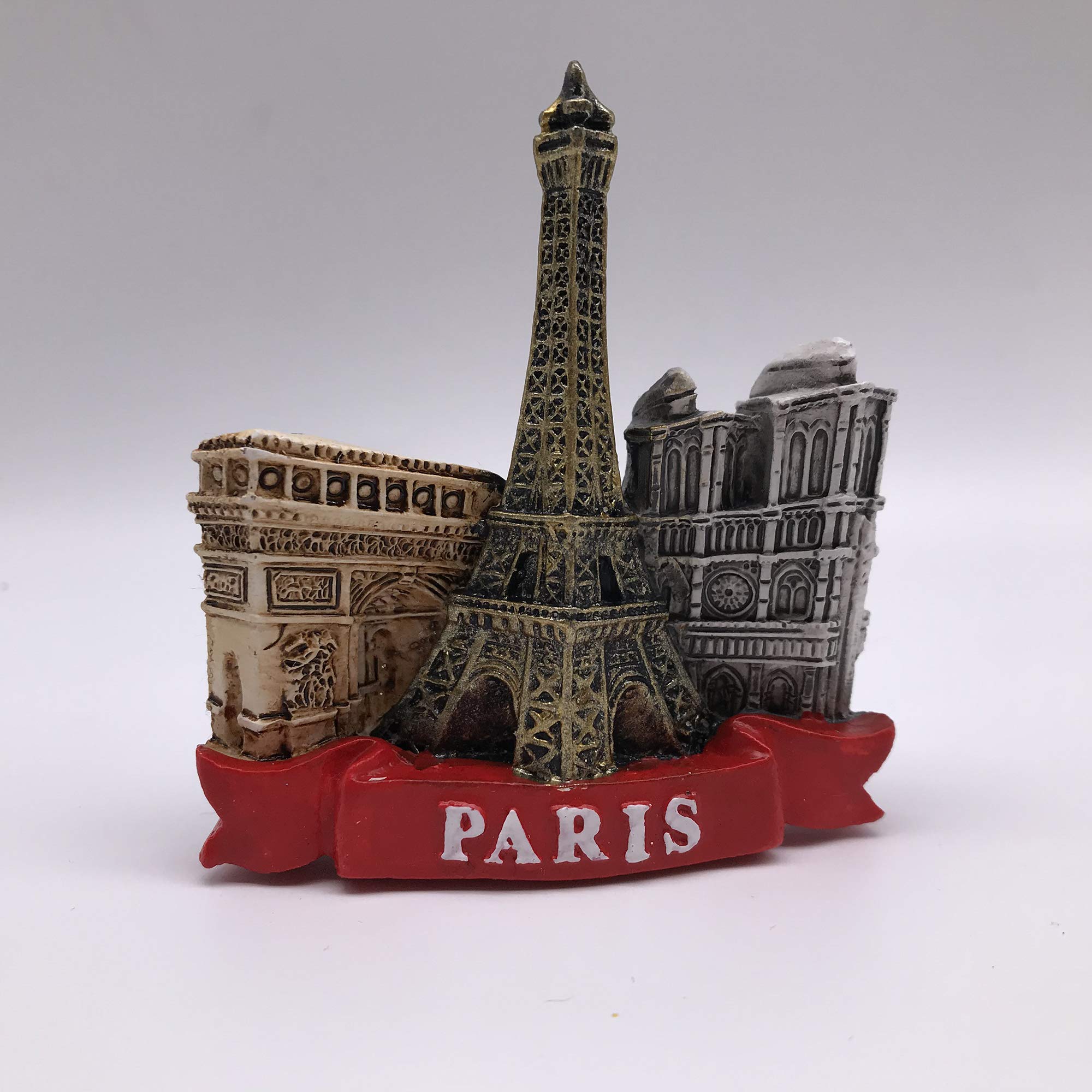 3D Eiffel Tower Refrigerator Magnet - Resin, Paris Souvenir, Home Kitchen Decor