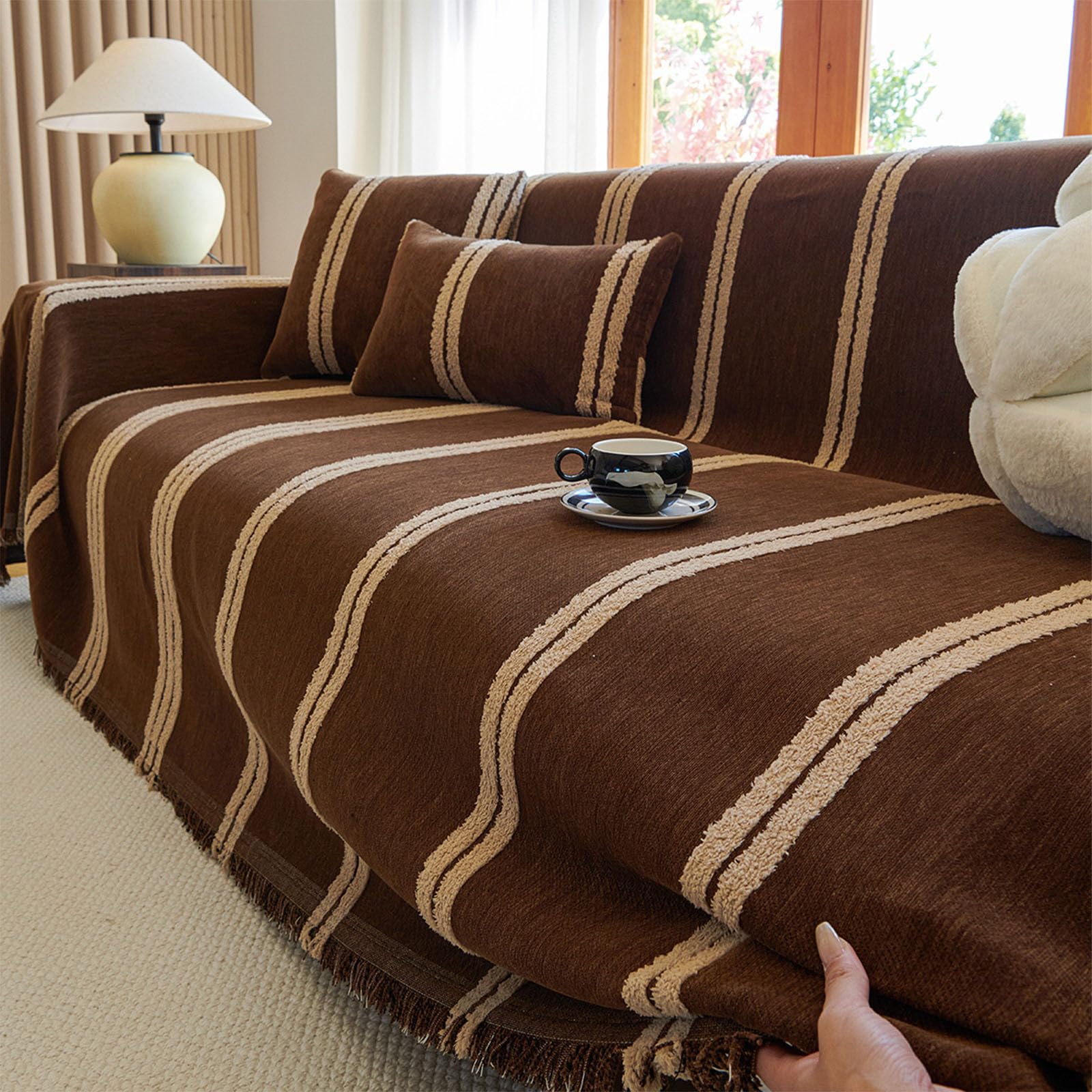 Couverture jetable douce kaki 180x180 protège canapé 2-3 places