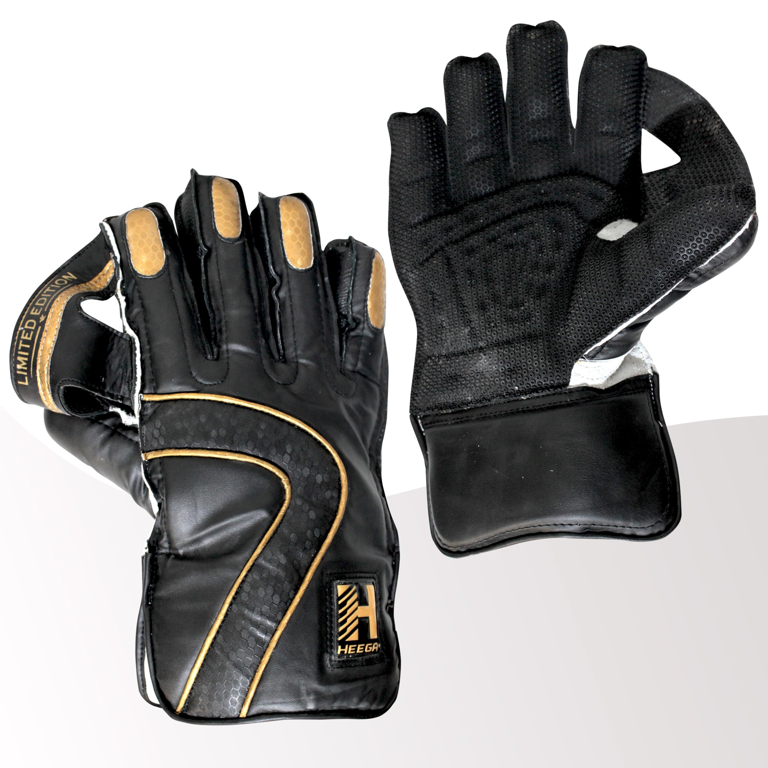 Heega Limited Edition Cricket Wicket Keeping Gloves | Men’s Size (Black and Gold) (B0CRDD37TG) Amazon Price History, Amazon Price Tracker
