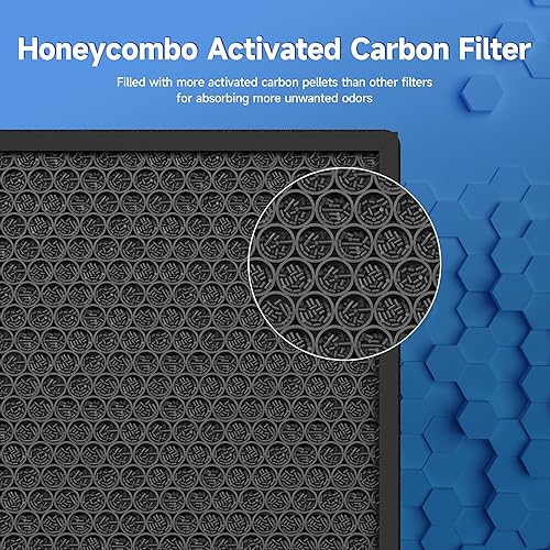 Miniatura 6 de HSP002 - Paquete de 3 filtros de aire True HEPA de repuesto compatibles con purificador inteligente para el hogar, habitación grande, HSP002, 2.0