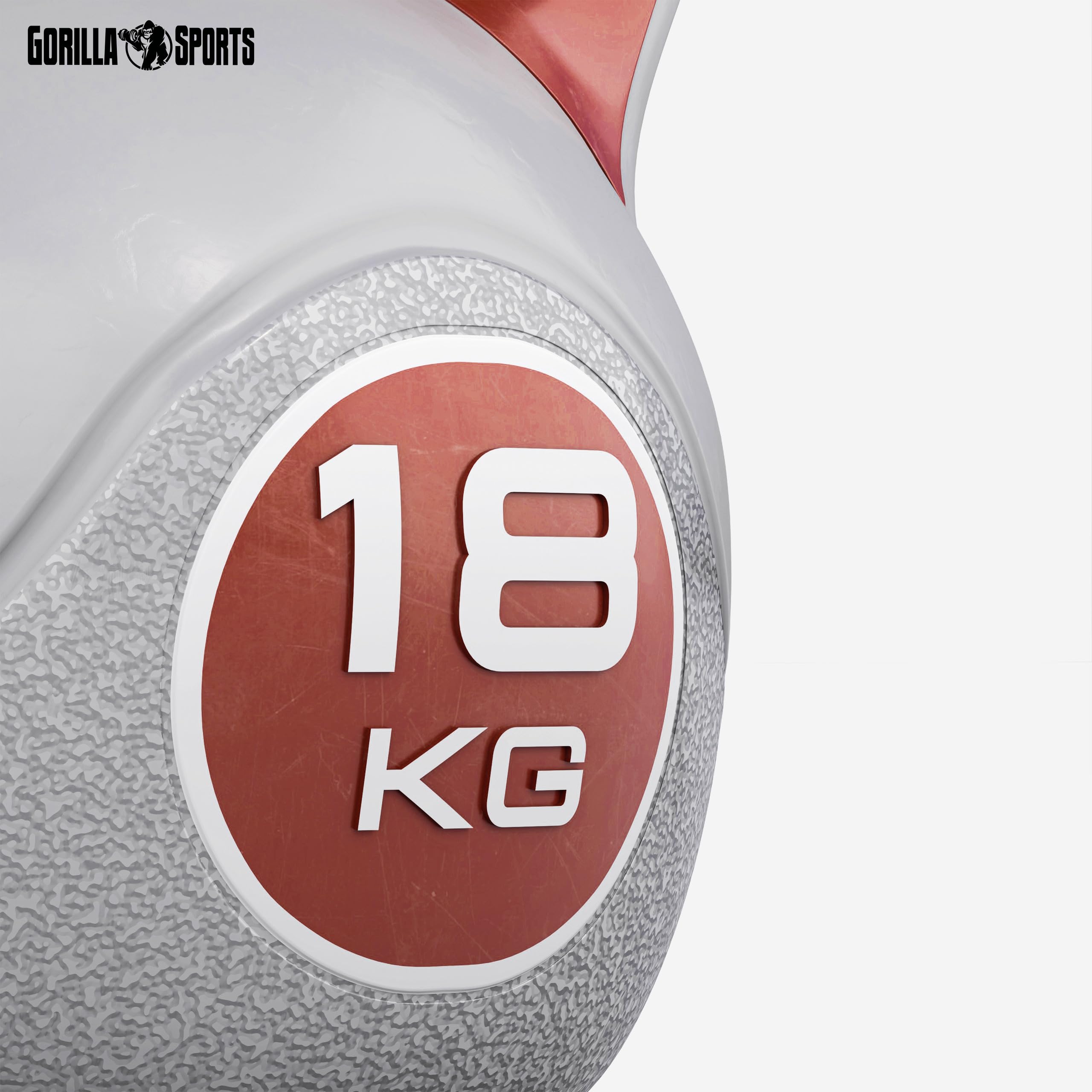 GORILLA SPORTS® Pesa Rusa - Kettlebell 2-20 kg, Revestimiento de Plástico, Antideslizante, Base Plana, Manejo Cómodo - Plastic Kettlebell, Pesas Gimnasio en Casa, Entrenamiento