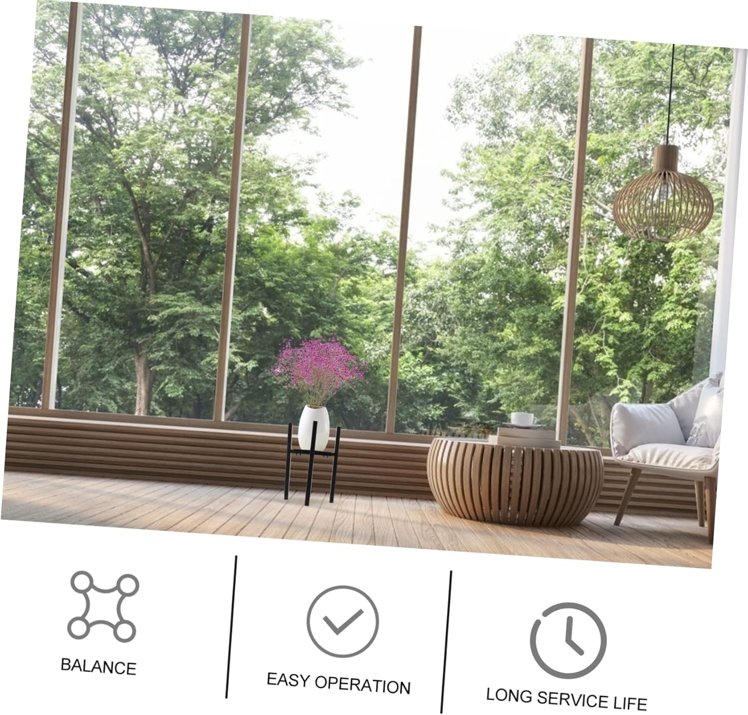 HANABASS Simple Plant Stand Modern Iron Flower Pot Holder for Use Versatile Rack for Balcony Room Garden and Office Decor