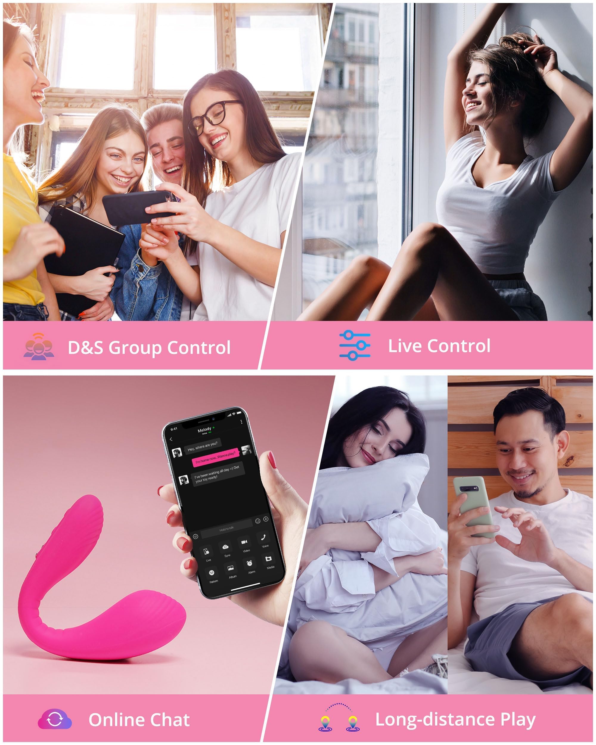 LOVENSE Dolce Remote Control Vibrator，Adult Sex Toys & Games,Womens Sex Toys,Clitoris & G-spot Vibrating Sex Toy for Double Stimulation with 10 Vibration Patterns