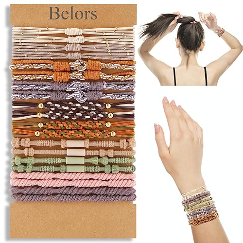20 pulseras bohemias para el cabello