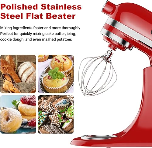 Miniatura 2 de Accesorio de 6 alambres para batidora de pie, acero inoxidable K45WW, accesorio de repuesto para batidora de pie de cabeza inclinada de 4.5 a 5