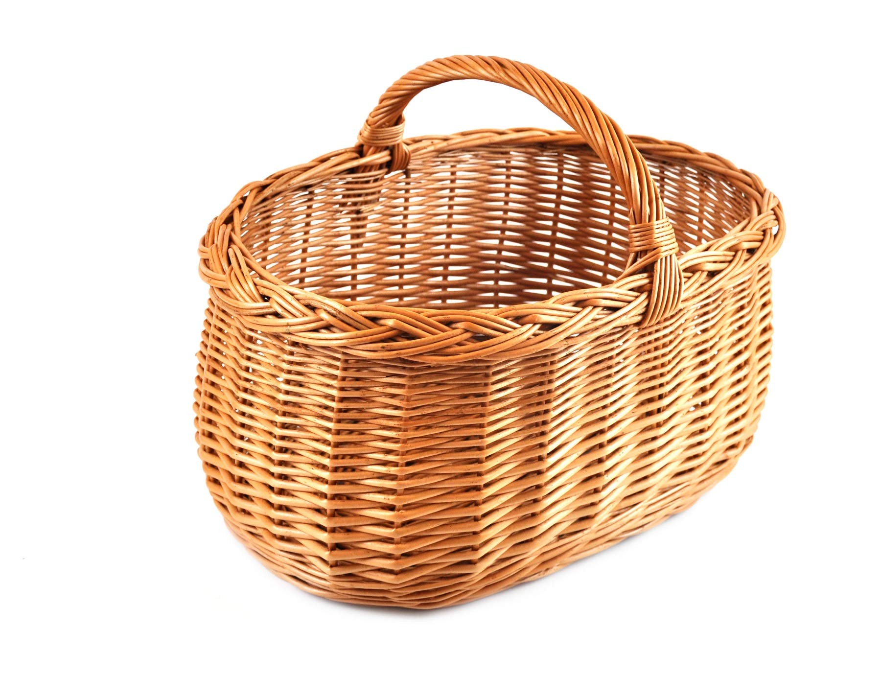 Einkaufskorb Weidenkorb geflochten braun groß 50/32/22cm